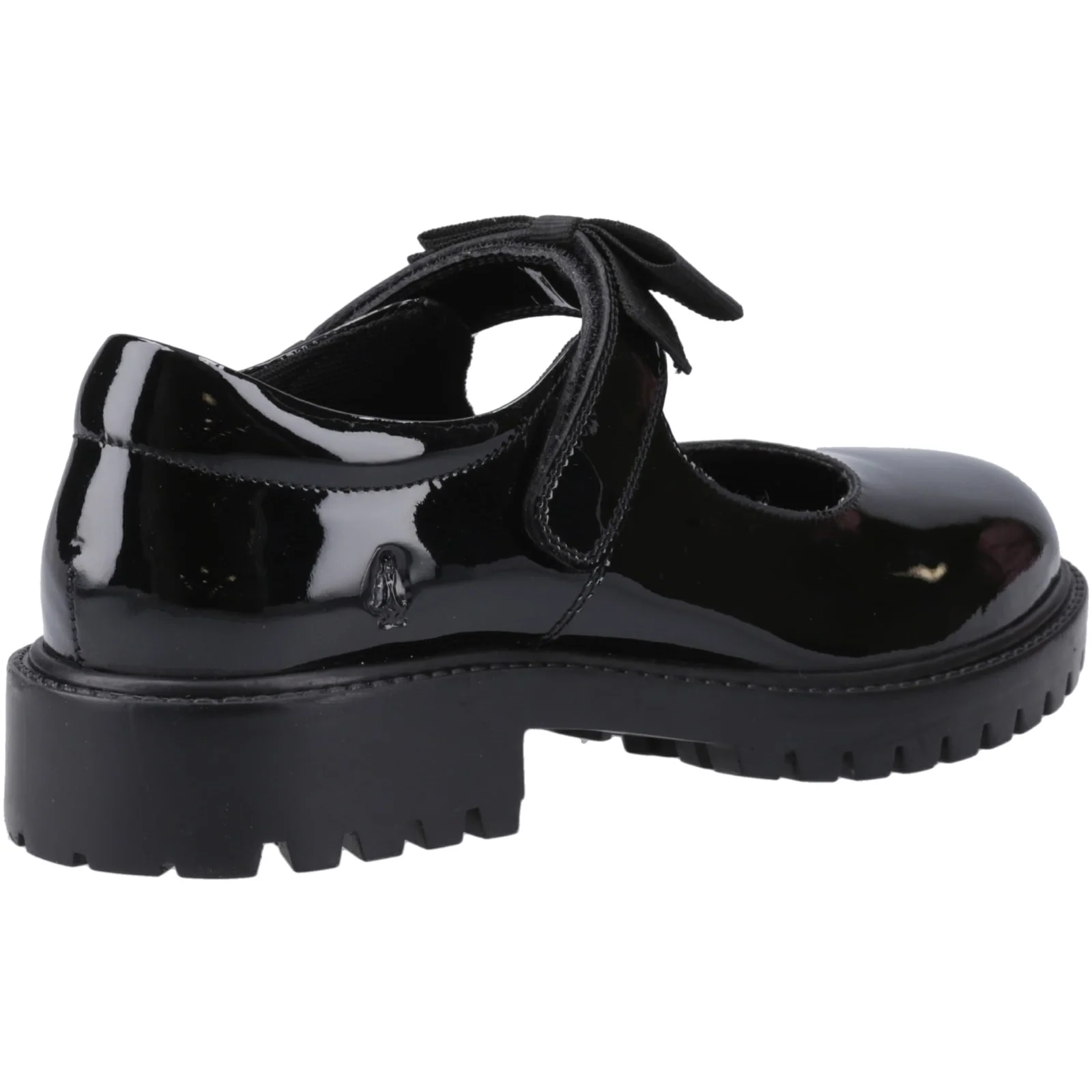 Hush Puppies Womens Astrid Bow Patent Snr Black - Image 4