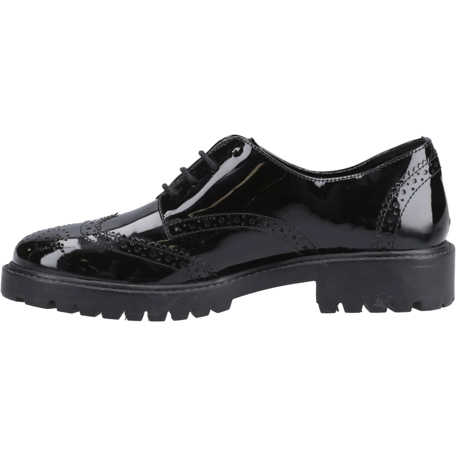 Hush Puppies Womens Athena Patent Snr Black - Image 2