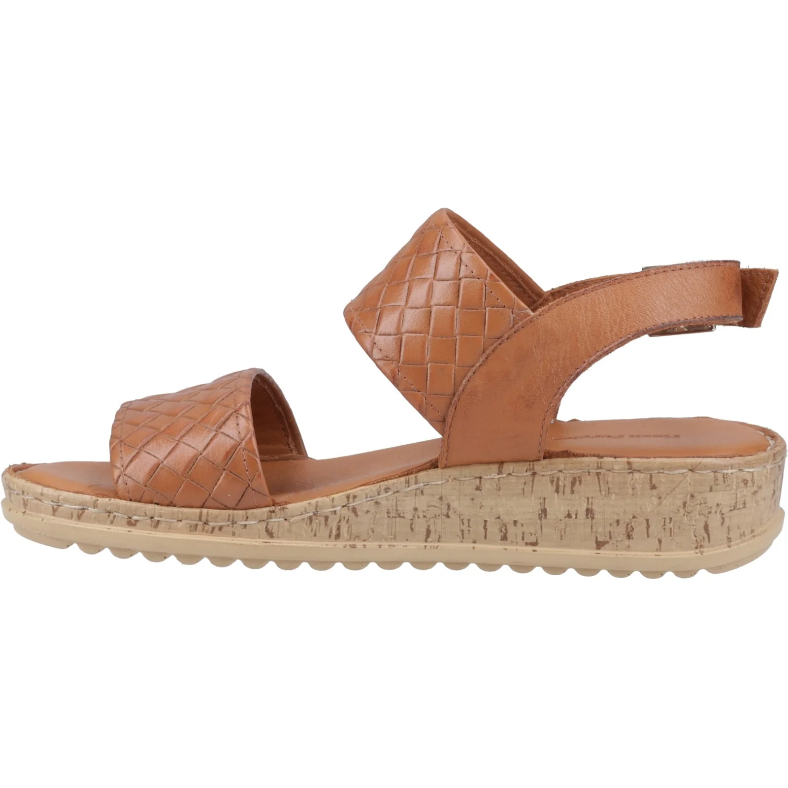 Hush Puppies Womens Ebony Wide Fit Sandal Tan - Image 2