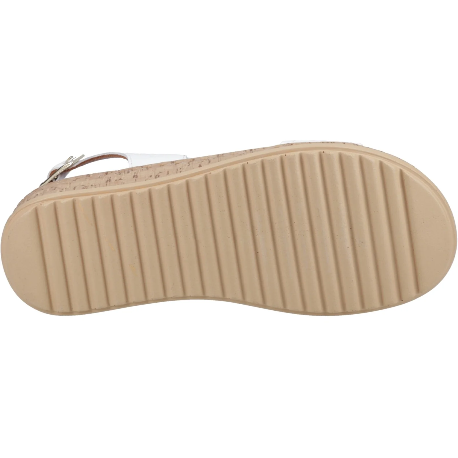 Hush Puppies Womens Ebony Wide Fit Sandal White - Image 3