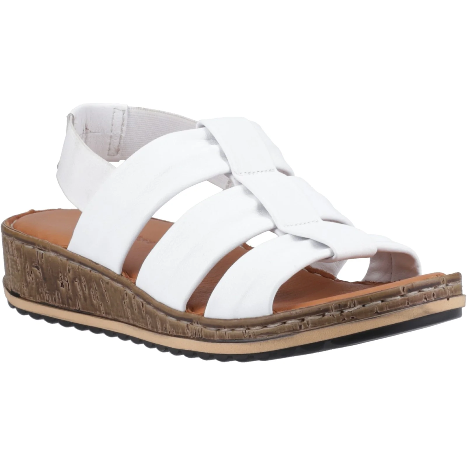 Hush Puppies Womens Eden Wide Fit Sandal White - Image 5