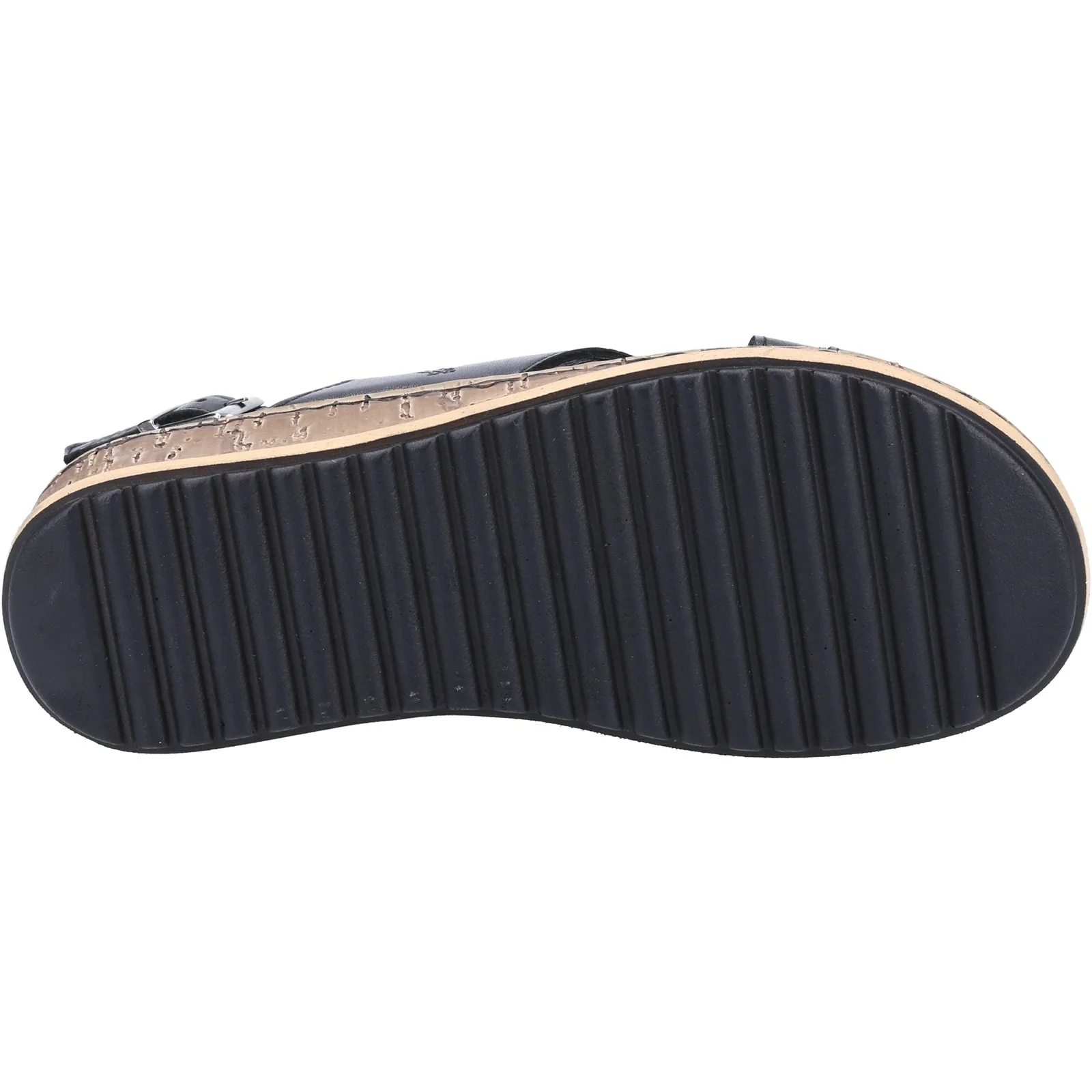 Hush Puppies Womens Elena Cross Over Wedge Sandal Black - Image 3