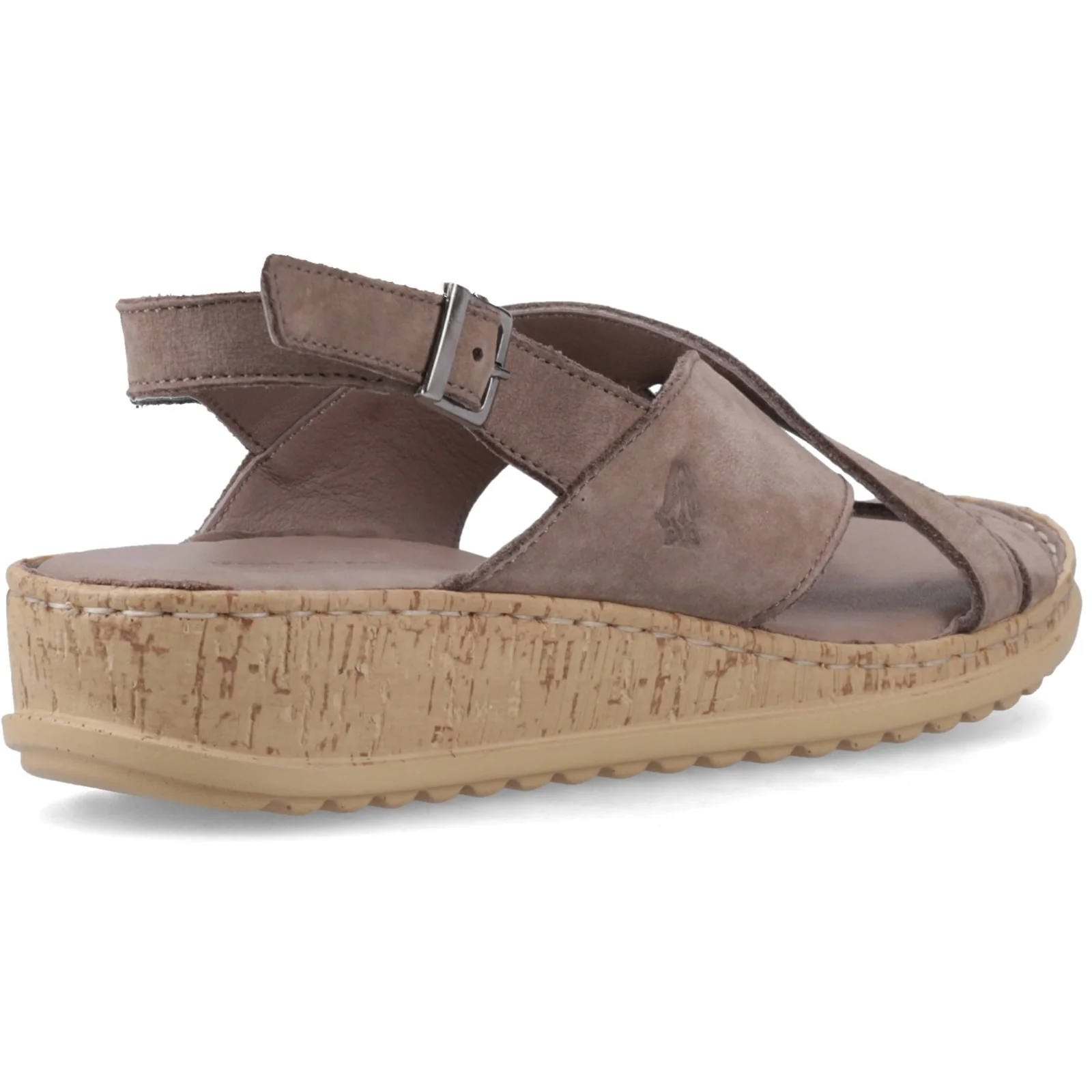 Hush Puppies Womens Elena Cross Over Wedge Sandal Fossil - Image 4