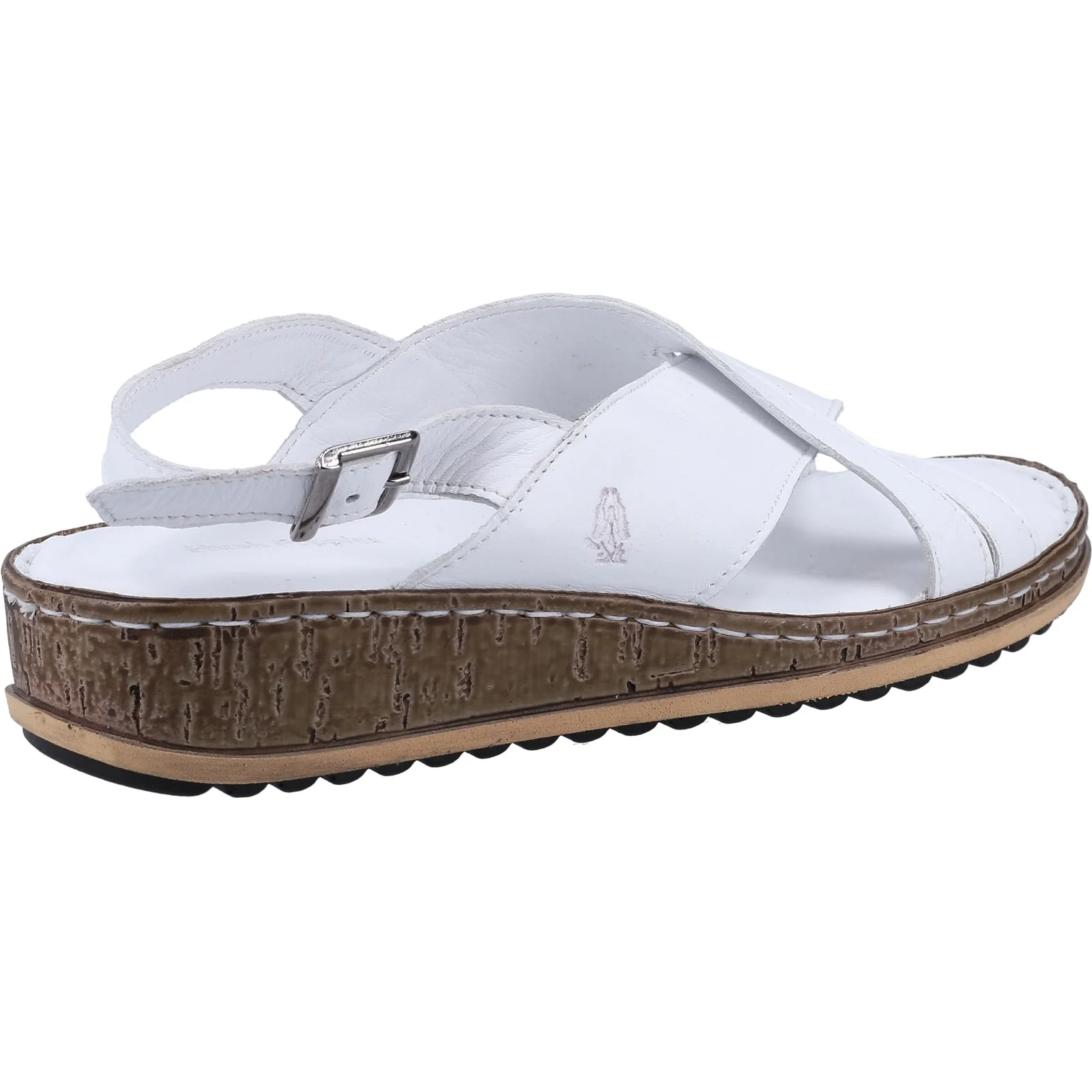 Hush Puppies Womens Elena Cross Over Wedge Sandal White - Image 3
