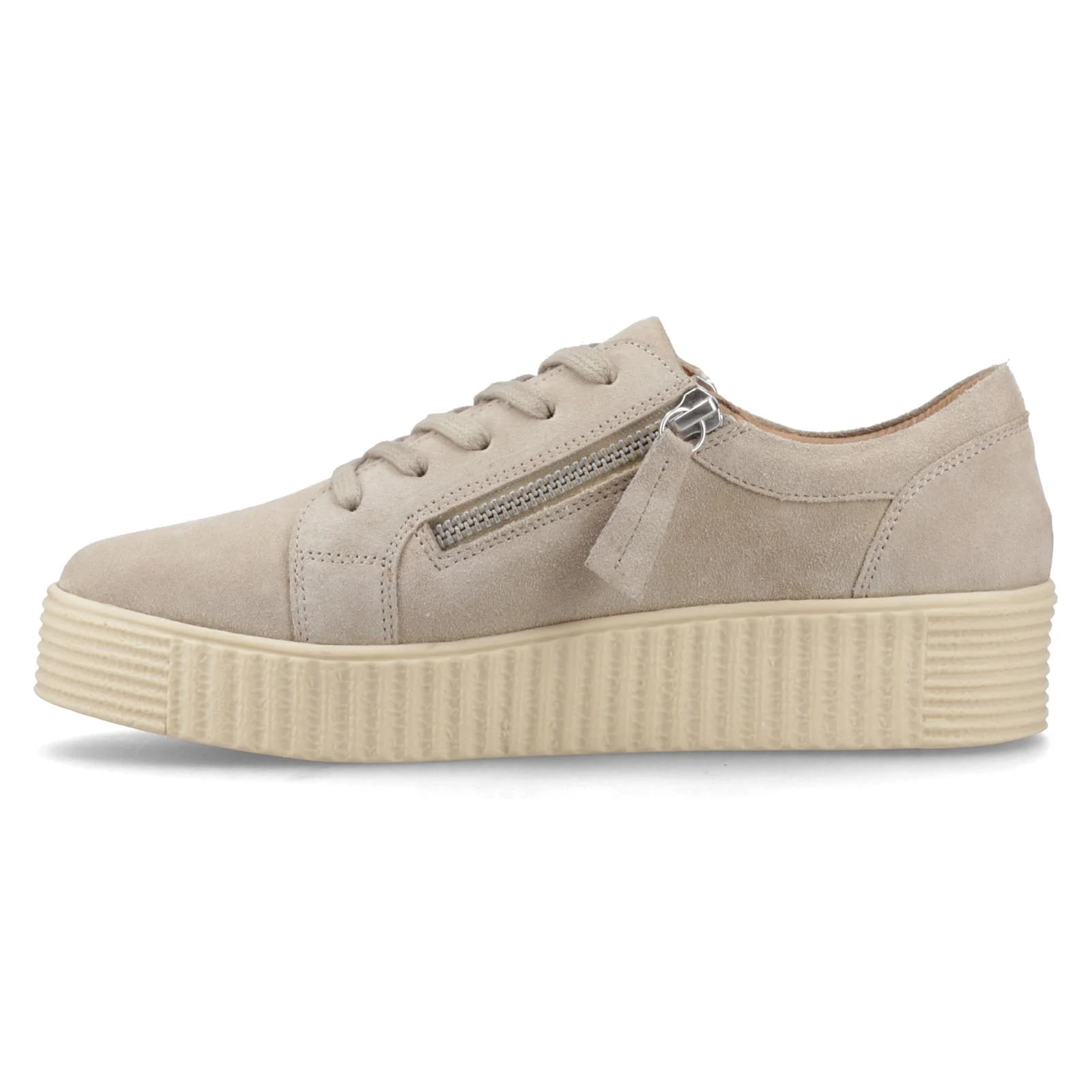 Hush Puppies Womens Tara Suede Trainer Taupe - Image 2