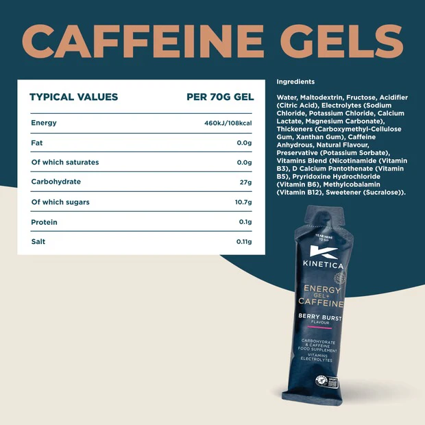 Kinetica Caffeine Gels Berry Burst x 24 - Image 6