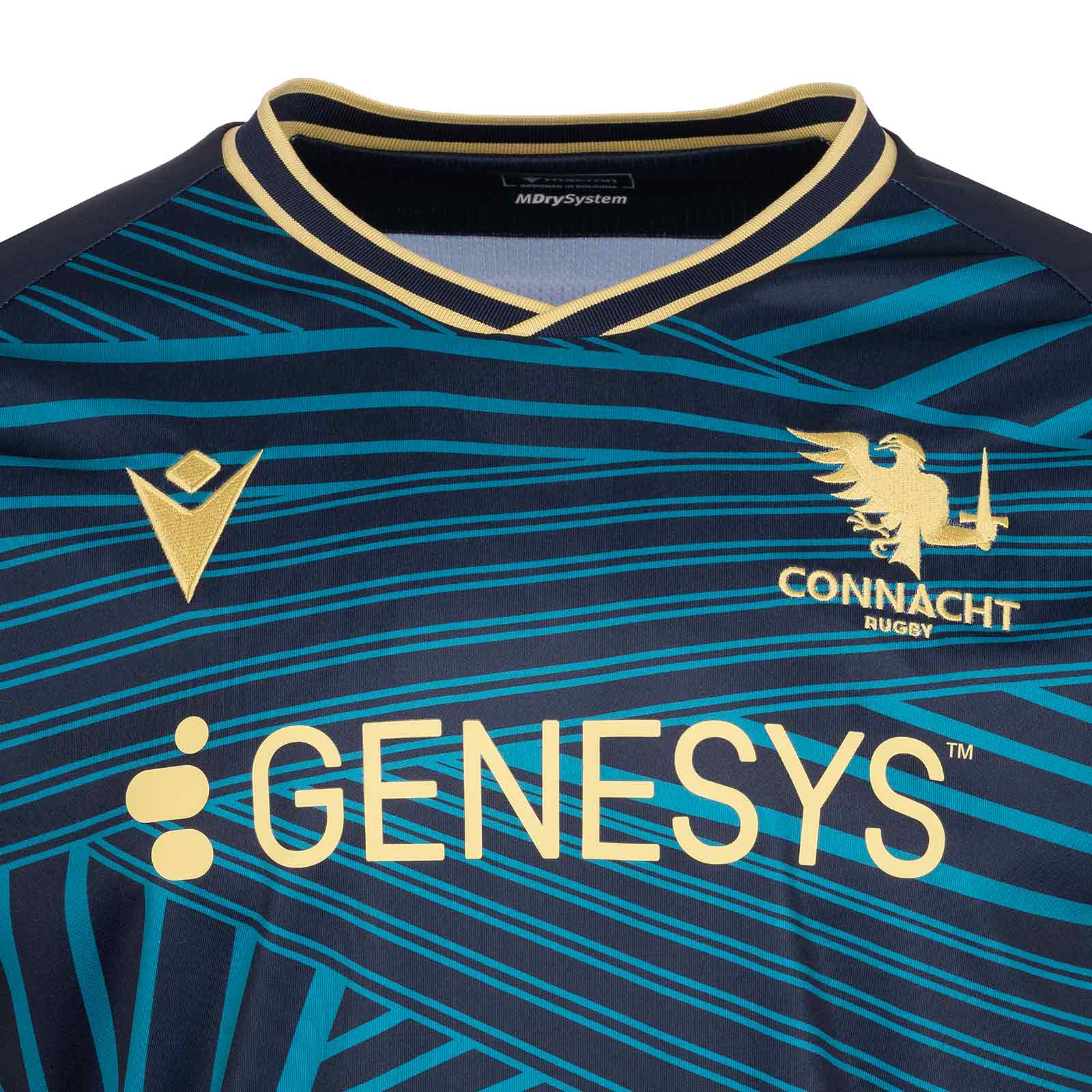 Macron Connacht Rugby 2025/26 Kids Warm Up Short Sleeved Jersey - Image 3