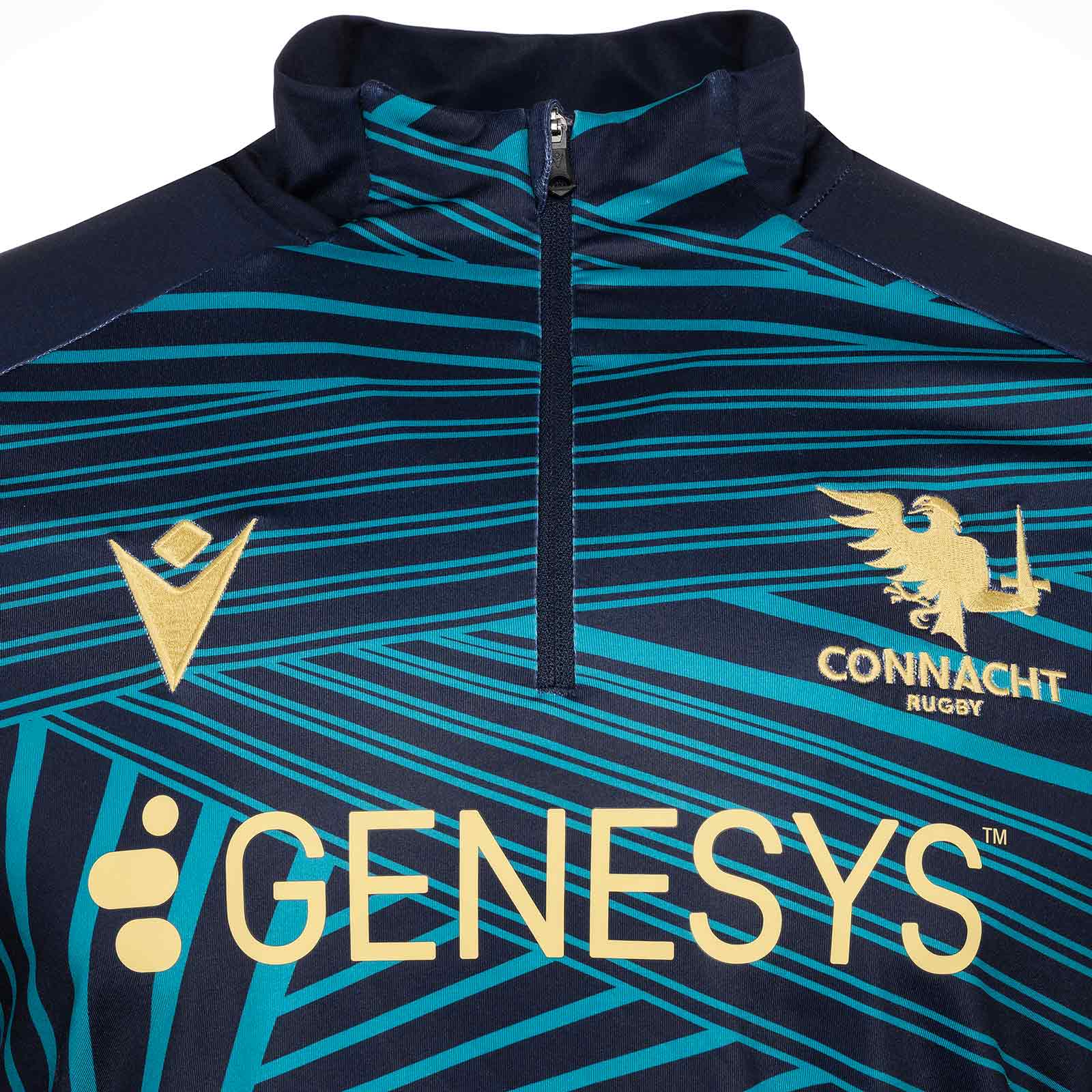 Macron Connacht Rugby 2025/26 Kids Warm-Up Training Top - Image 3