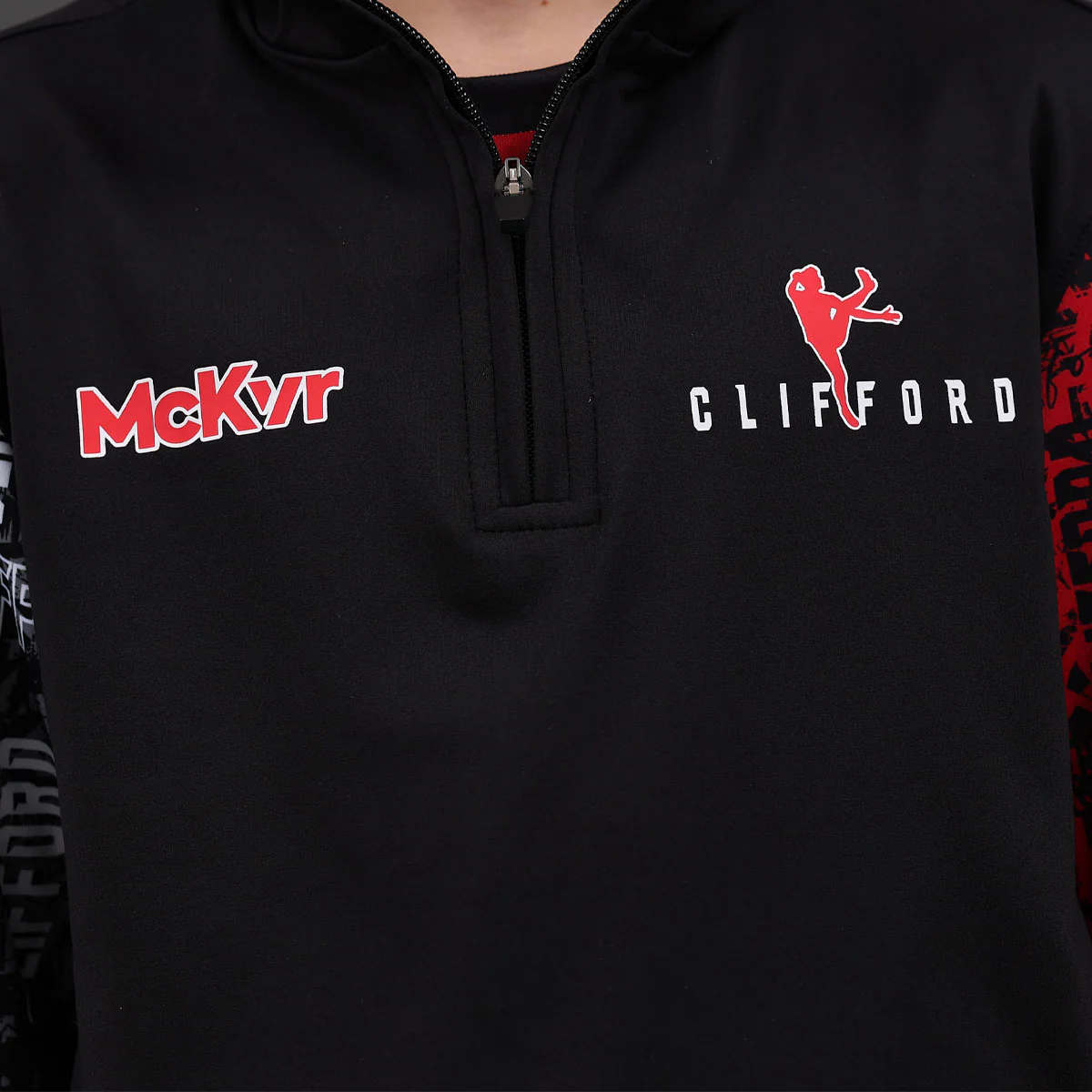 McKeever Clifford Kids Quarter Zip Top – Black - Image 3