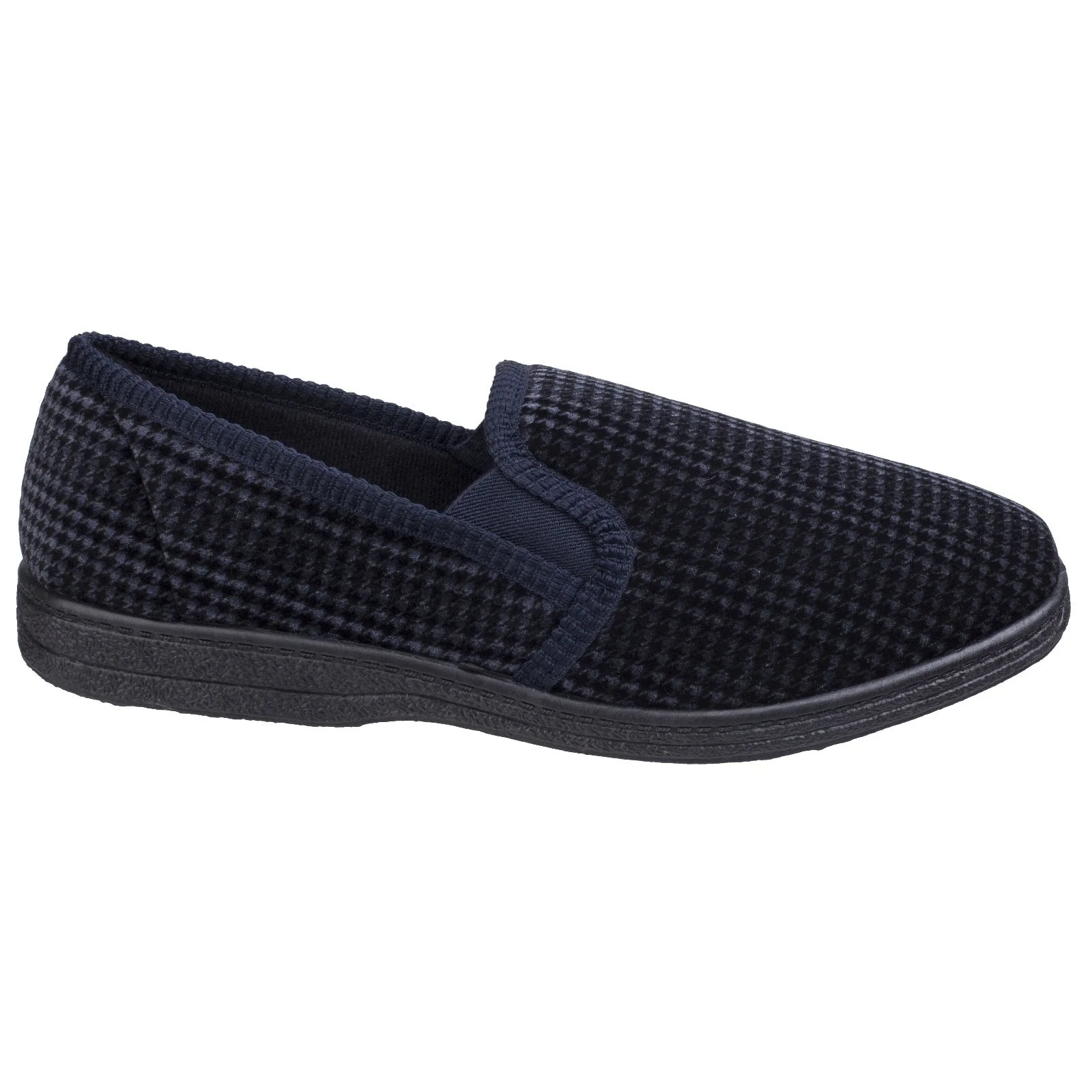 Mirak Mens Highbury Twin Gusset Slipper Navy
