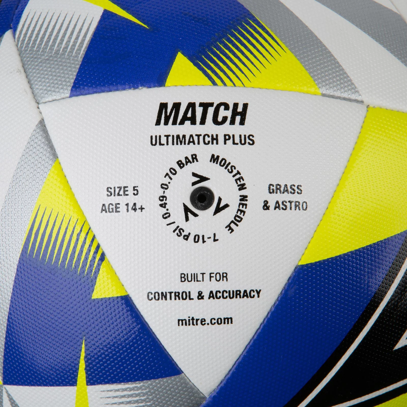 Mitre Ultimatch Plus Football 5 White - Image 2