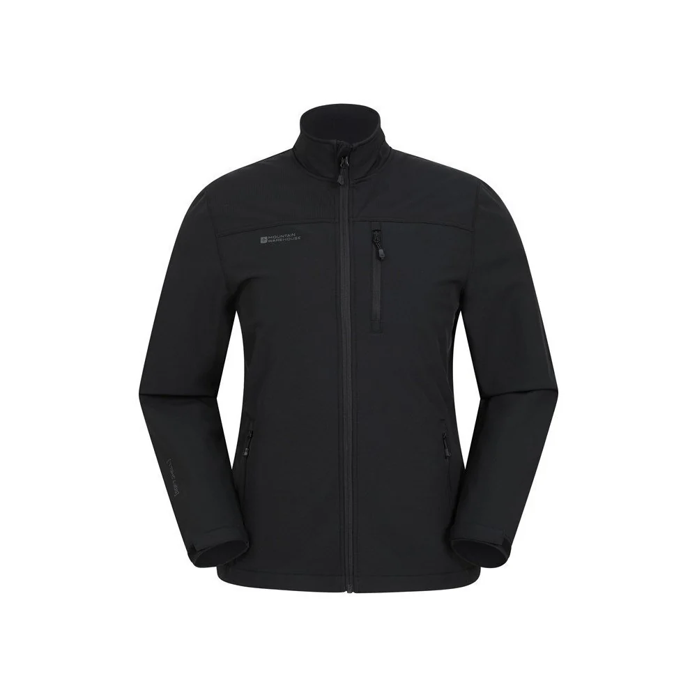 Mountain Warehouse Mens Grasmere Soft Shell Jacket Black