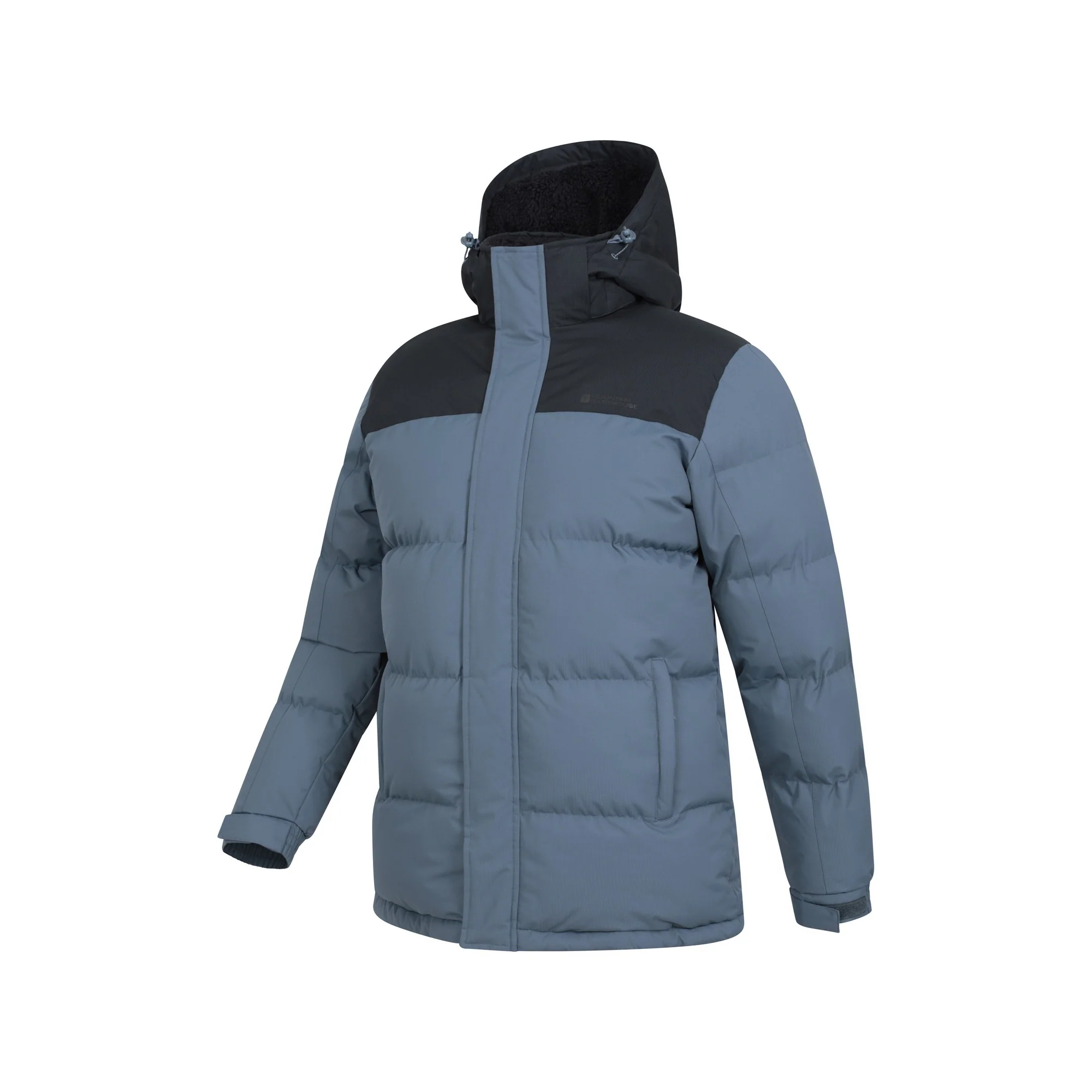 Mountain Warehouse Mens Snow Borg Lined Padded Jacket Grey - Image 3