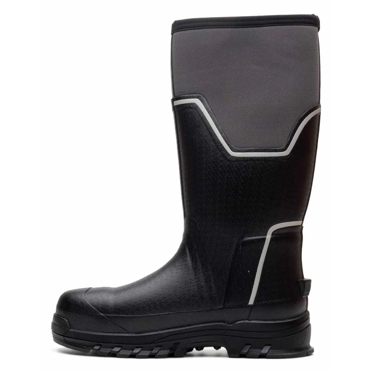 Muck Boots Mens Grit S5 Safety Wellington Black/Grey - Image 2
