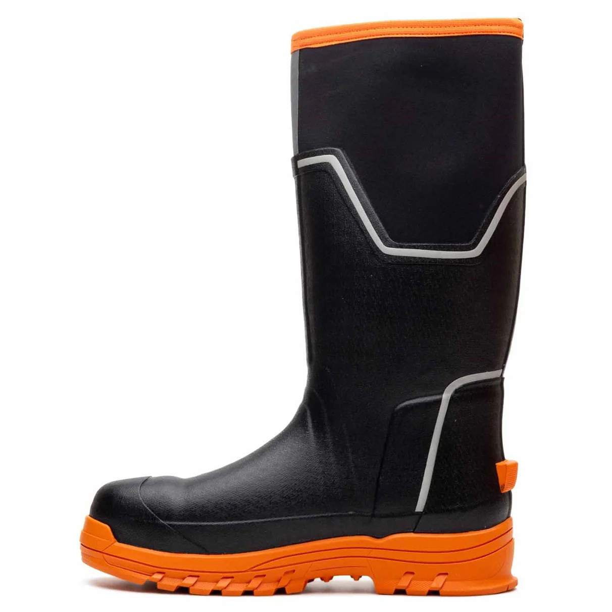 Muck Boots Mens Grit S5 Safety Wellington Black/Orange - Image 2