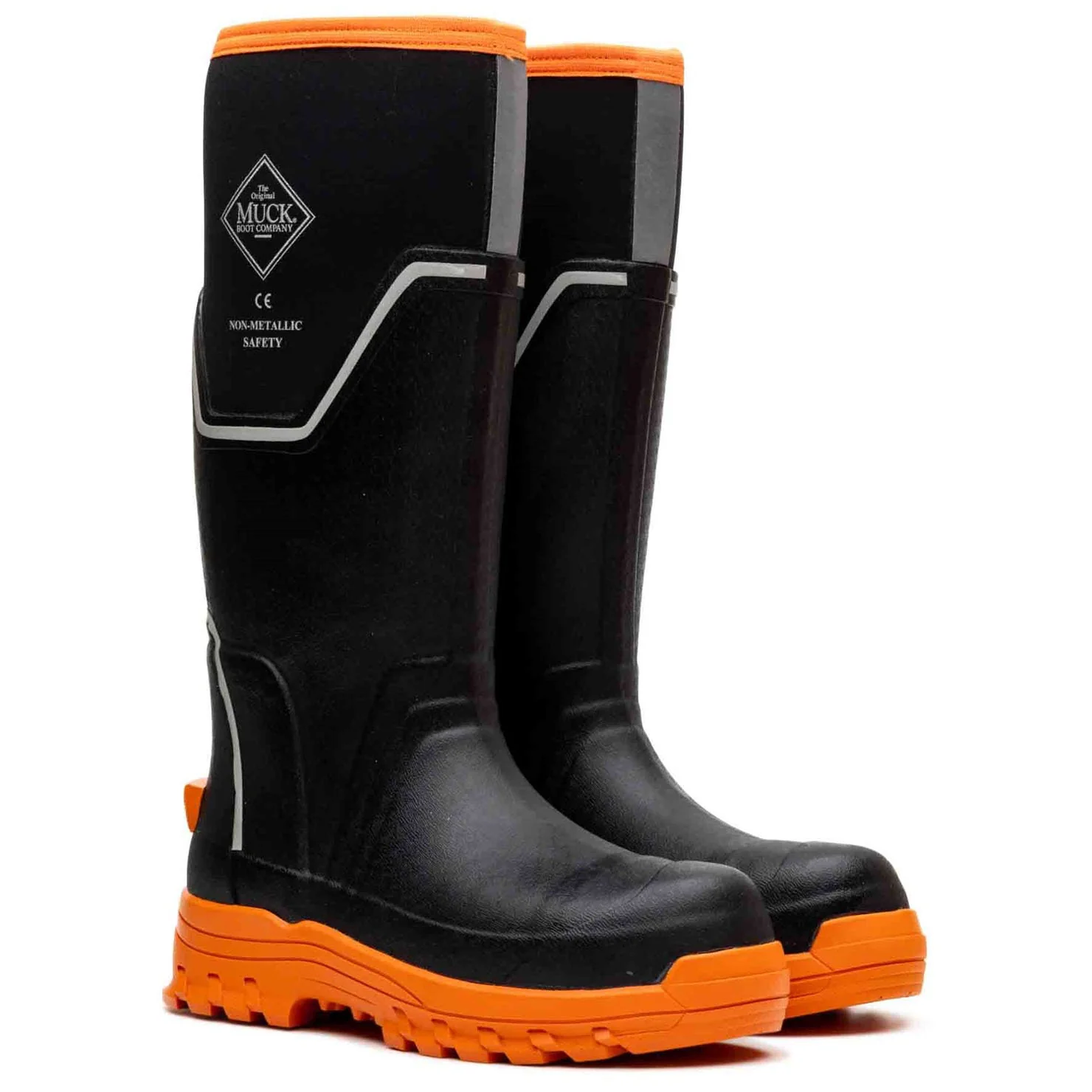 Muck Boots Womens Grit S5 Safety Wellington Black/Orange - Image 5