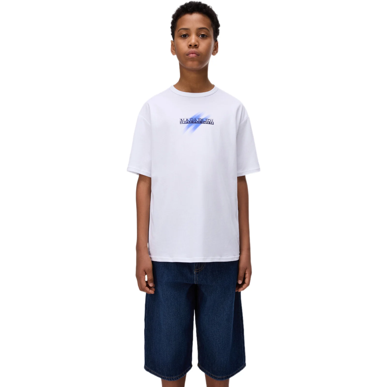 Napapijri Kids S-Oeste Graphic T-Shirt White
