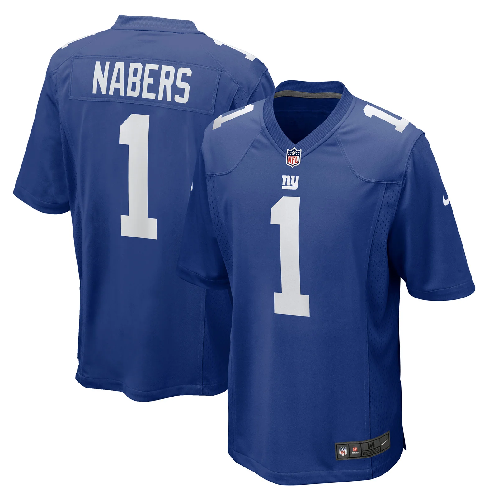 Nike Giants Nabers 1 Home Jersey< - Image 3