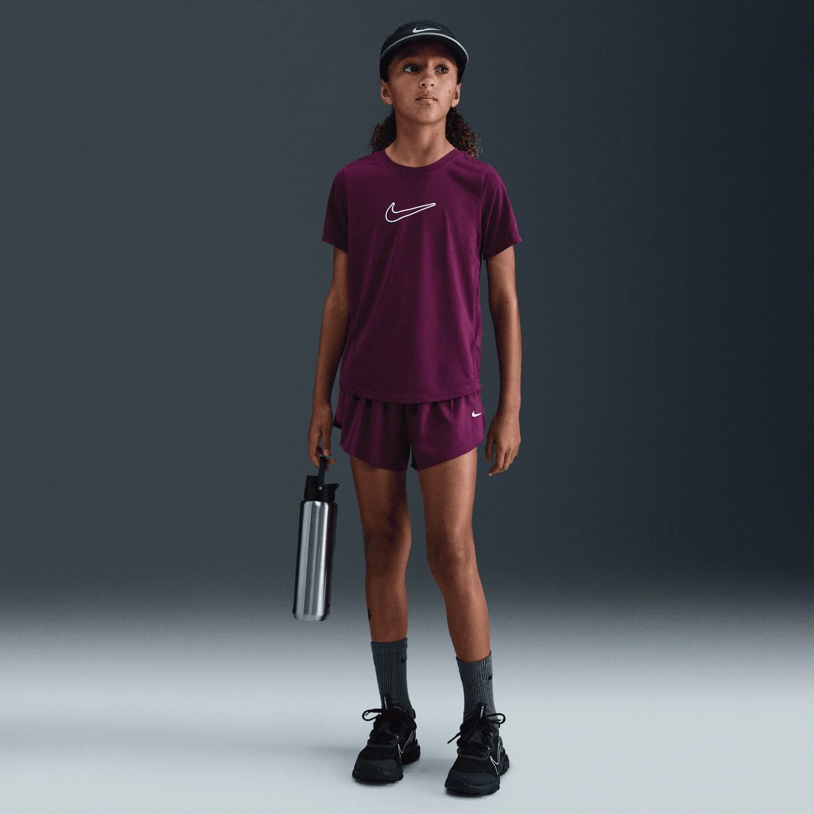 Nike One Fitted Kids (Girls) Dri-FIT Short-Sleeve Top - Image 6