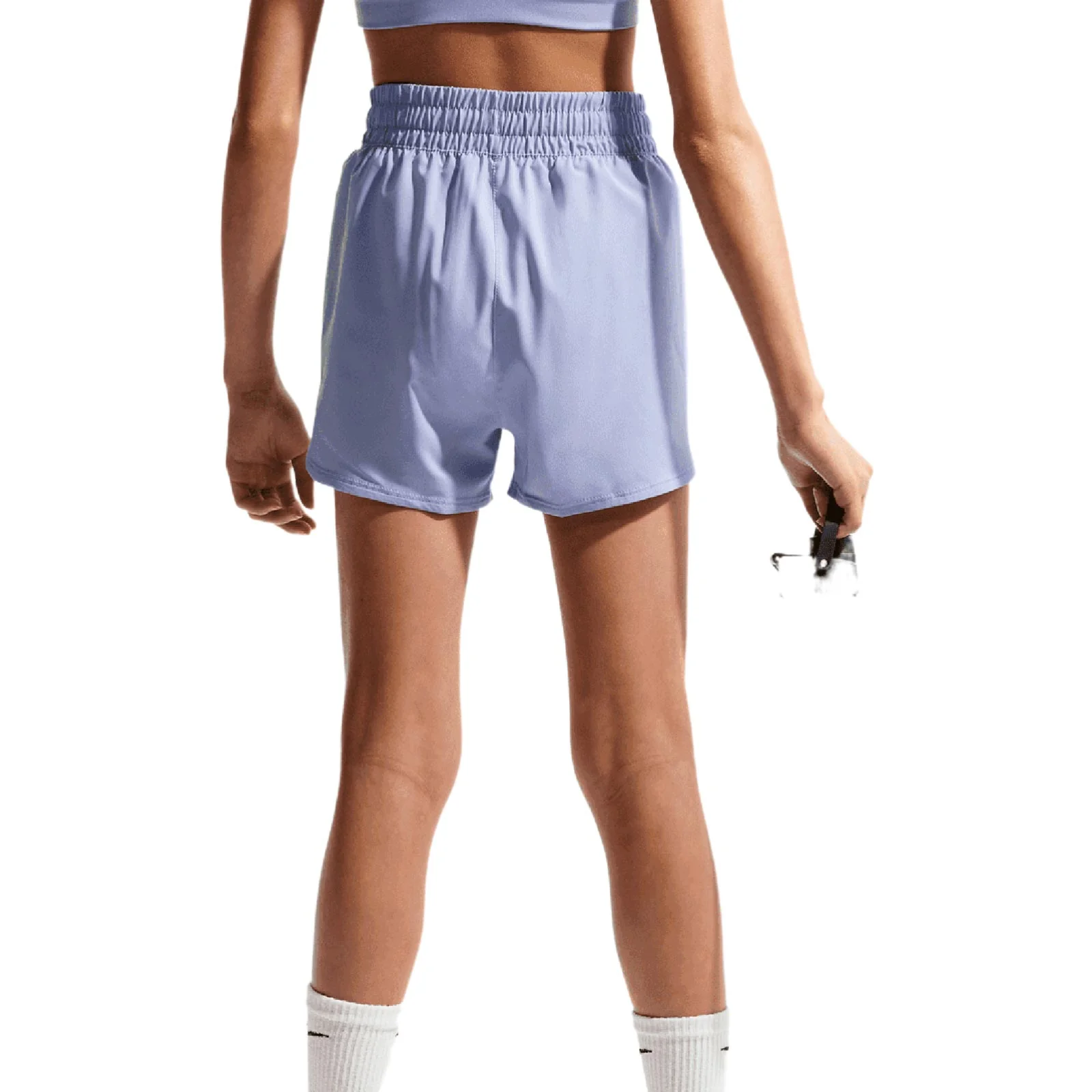 Nike One Kids Dri-FIT High-Waisted Woven Training Shorts - Image 2