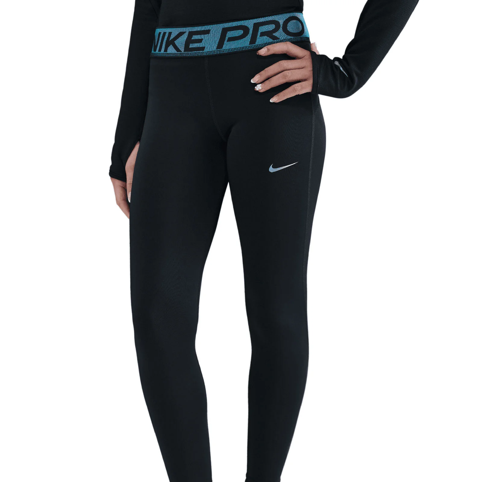 Nike Pro Girls Dri-FIT Leggings with Shine Accents