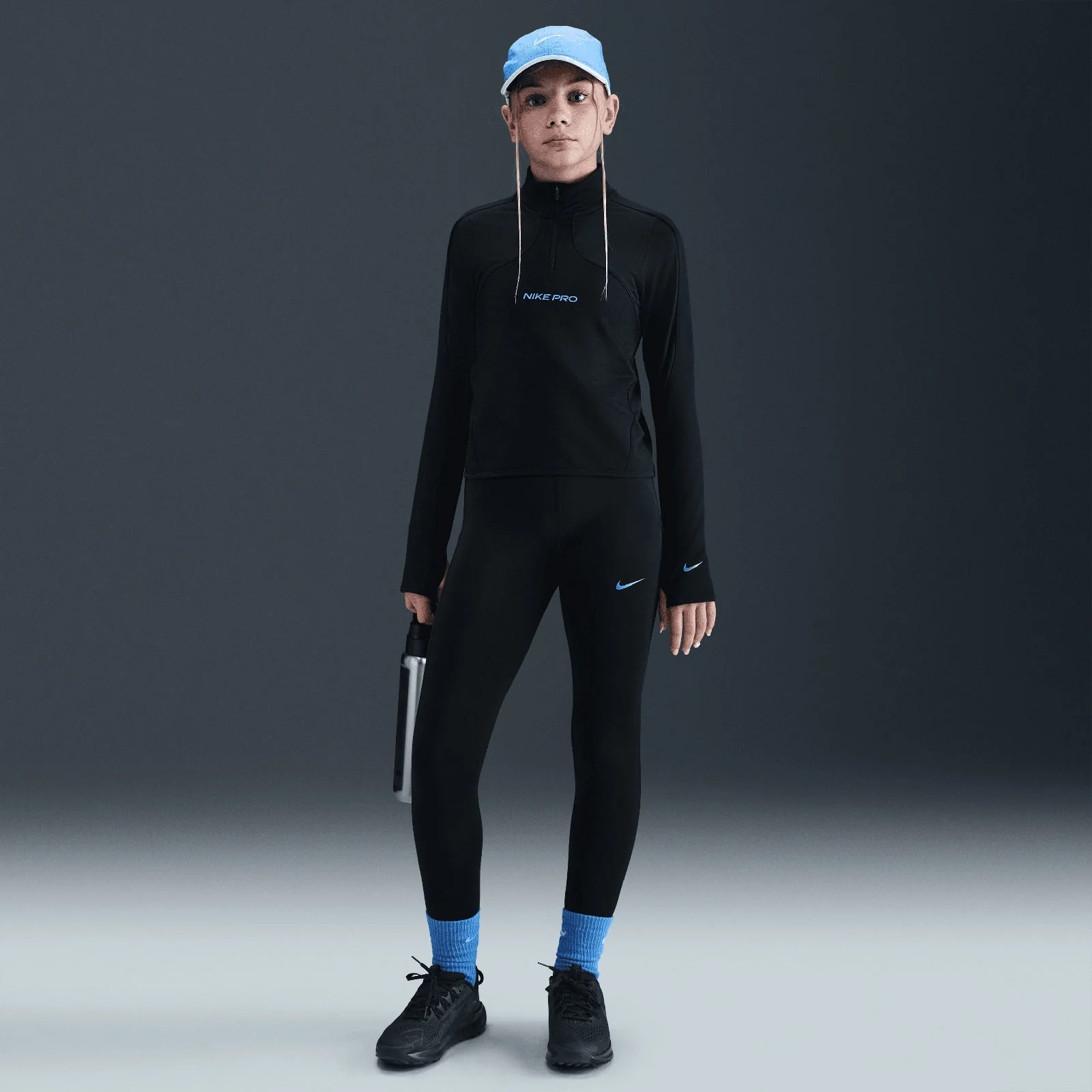 Nike Pro Girls Dri-FIT Leggings with Shine Accents - Image 6