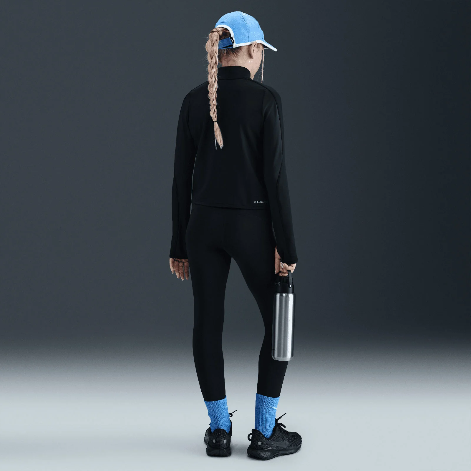 Nike Pro Girls Dri-FIT Leggings with Shine Accents - Image 7