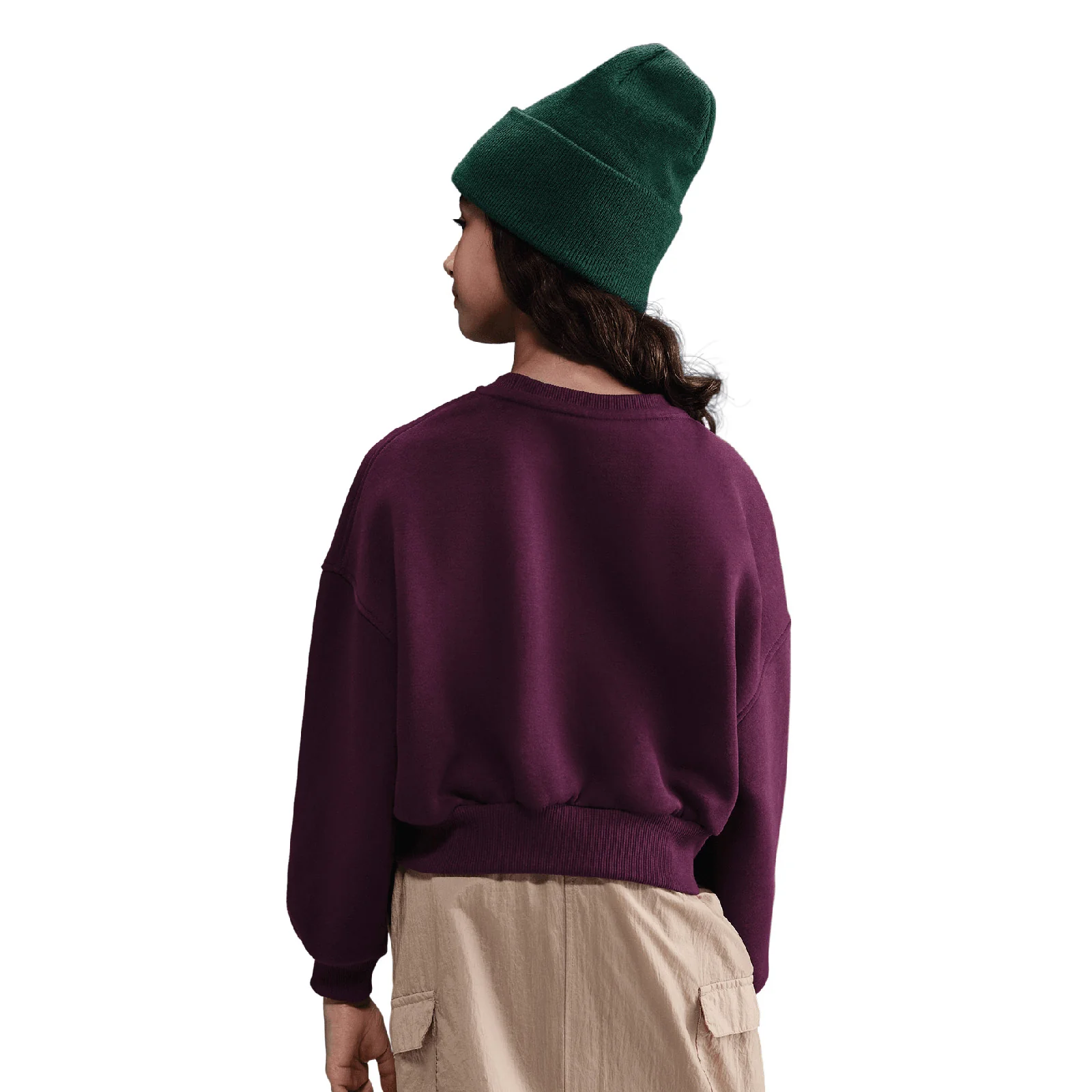 Nike Sportswear Club Fleece Girls Boxy Crew-Neck Sweatshirt - Image 2