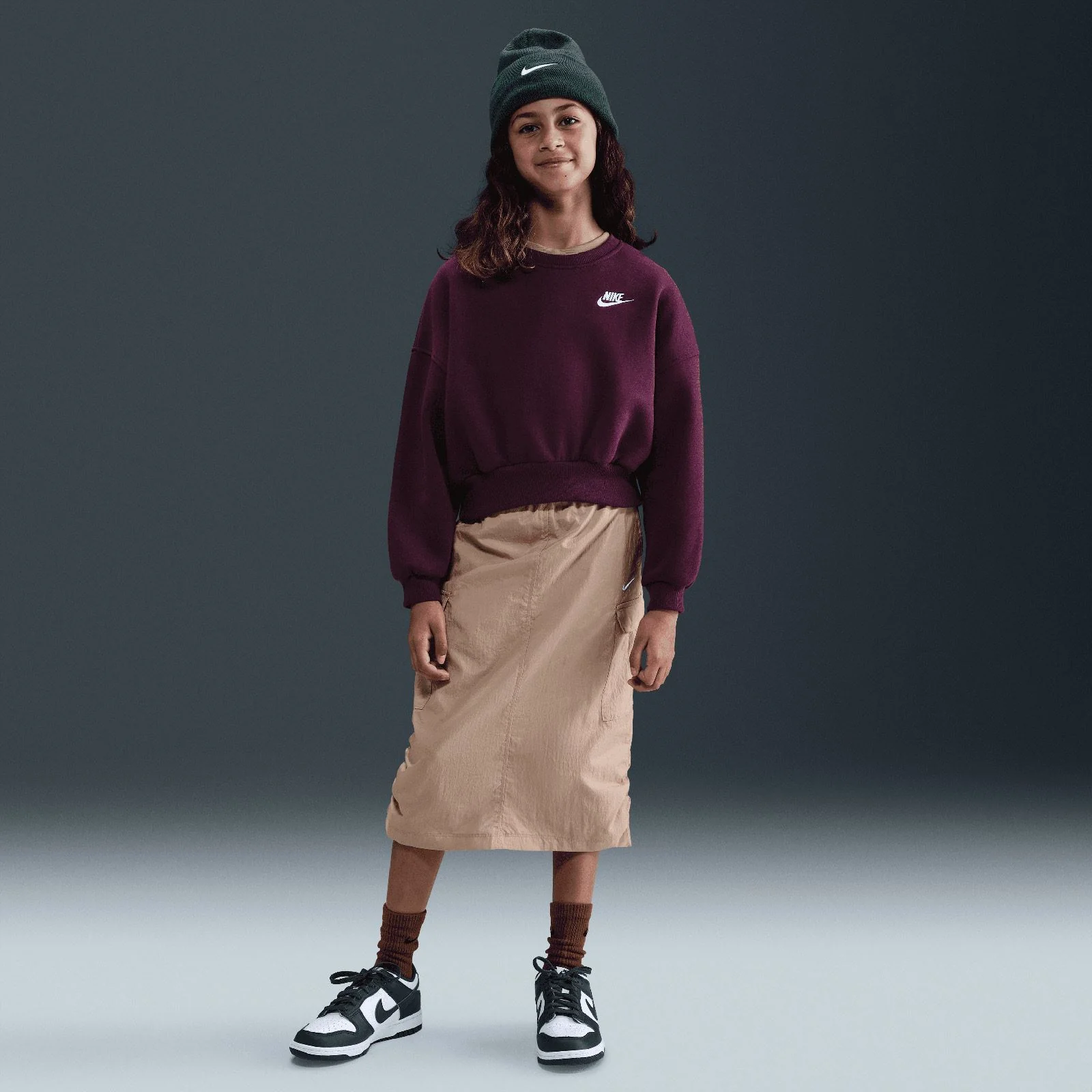 Nike Sportswear Club Fleece Girls Boxy Crew-Neck Sweatshirt - Image 6