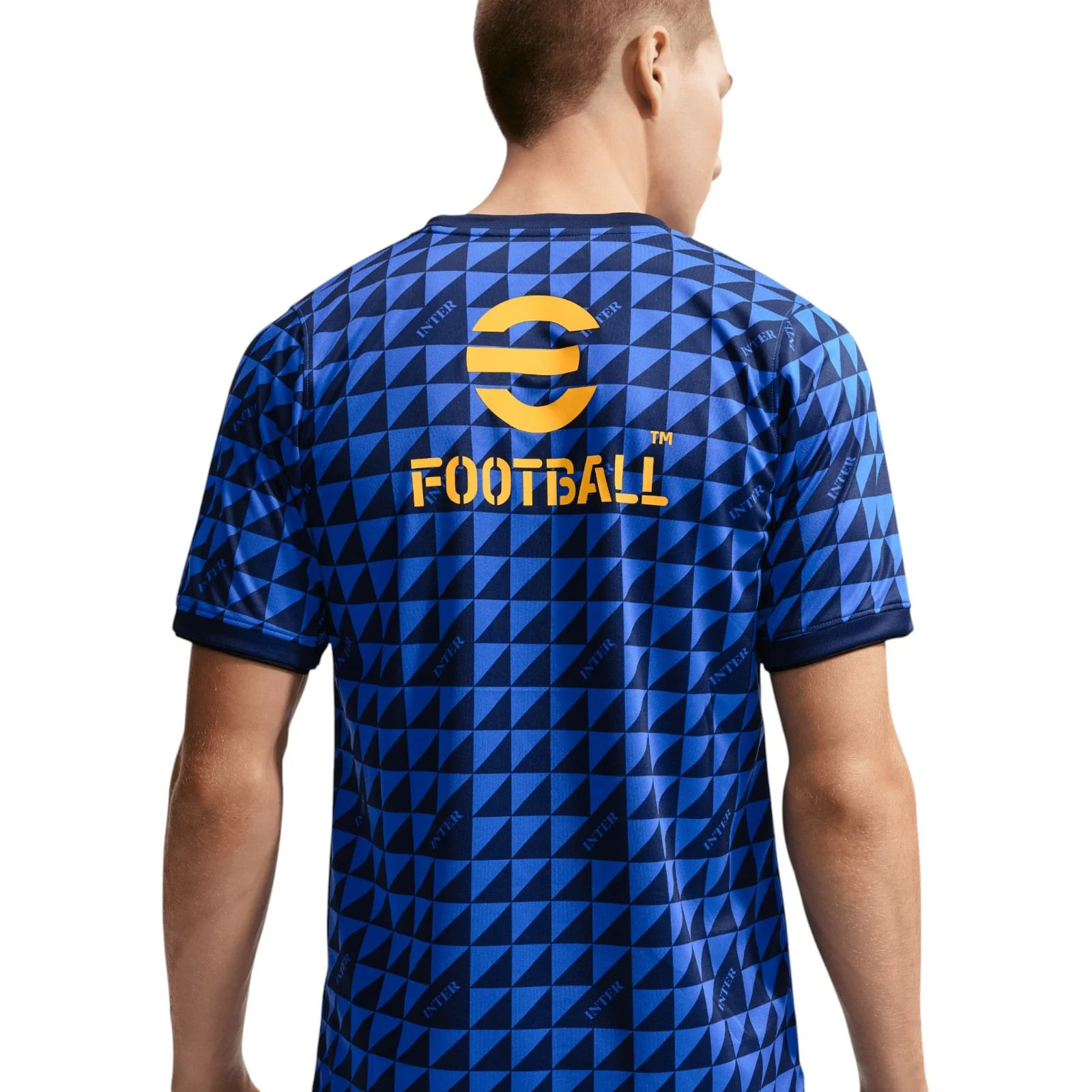 Nike Inter Milan Mens Short-Sleeve Pre-Match Football Jersey - Image 2