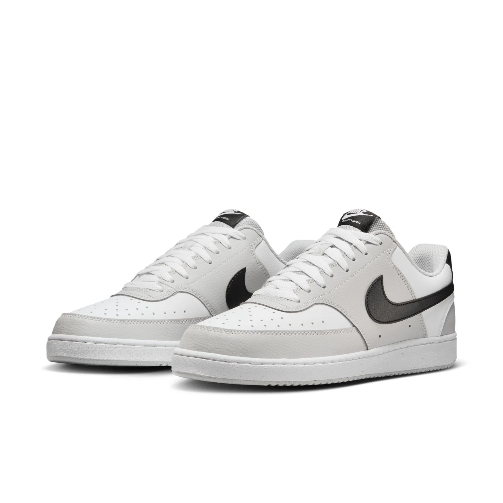 Nike Mens Court Vision Low Grey White - Image 8