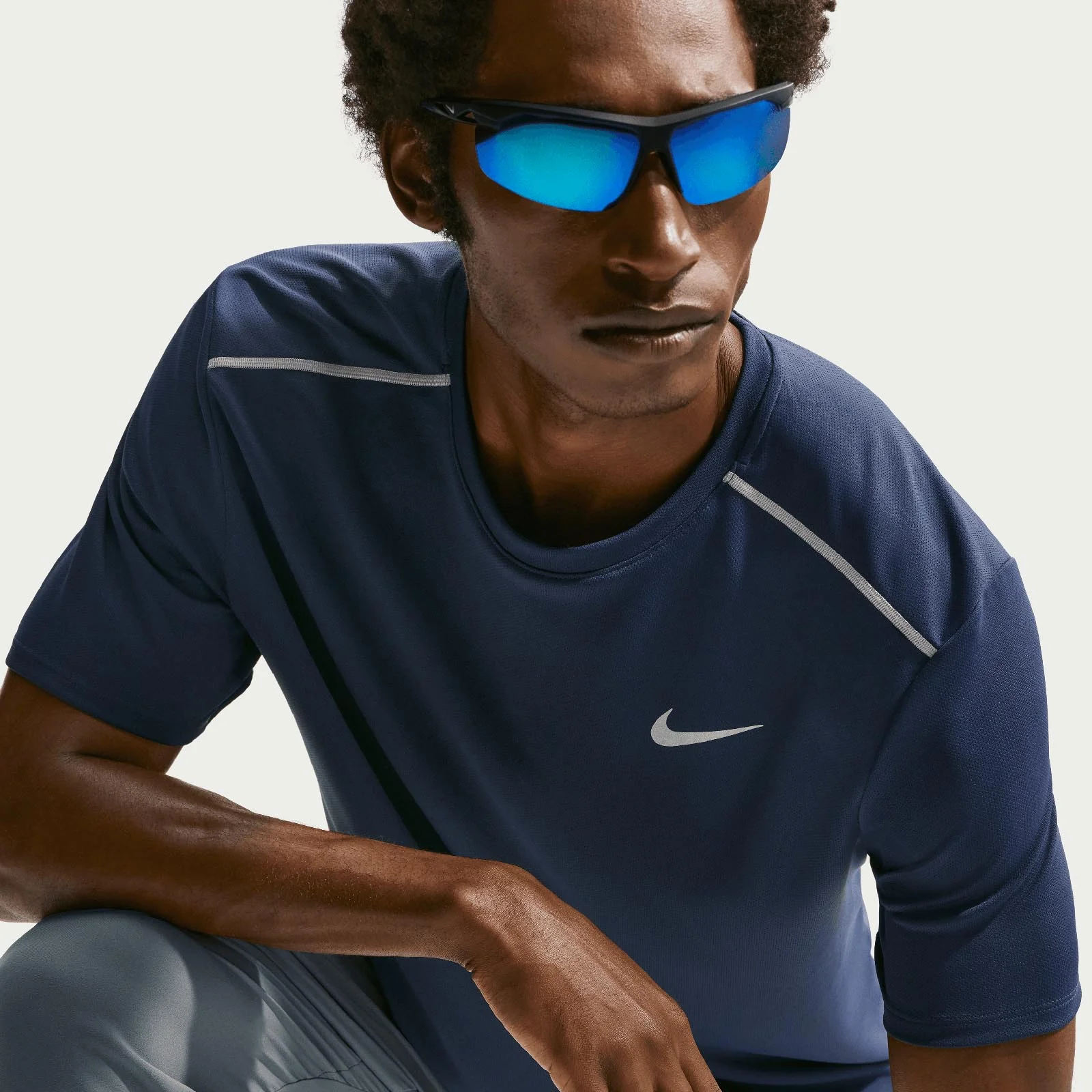 Nike Miler Mens Dri-FIT UV Short Sleeve Running T-Shirt - Image 5