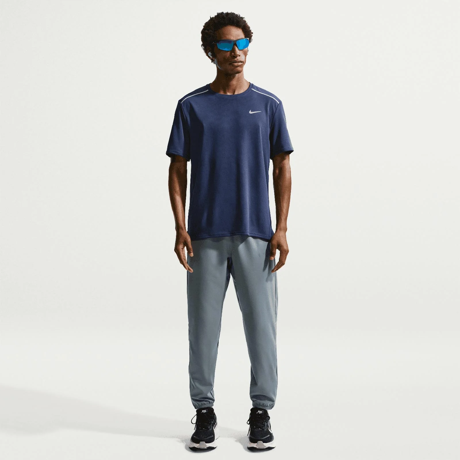 Nike Miler Mens Dri-FIT UV Short Sleeve Running T-Shirt - Image 7