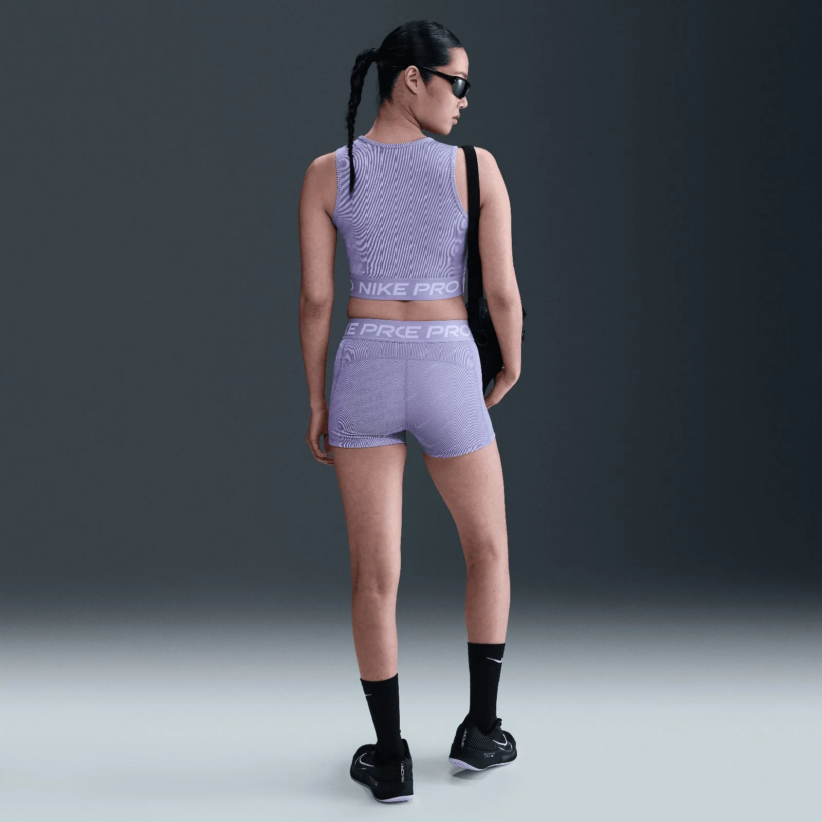 Nike Pro Womens Dri-Fit Cropped Printed Tank Top - Image 7
