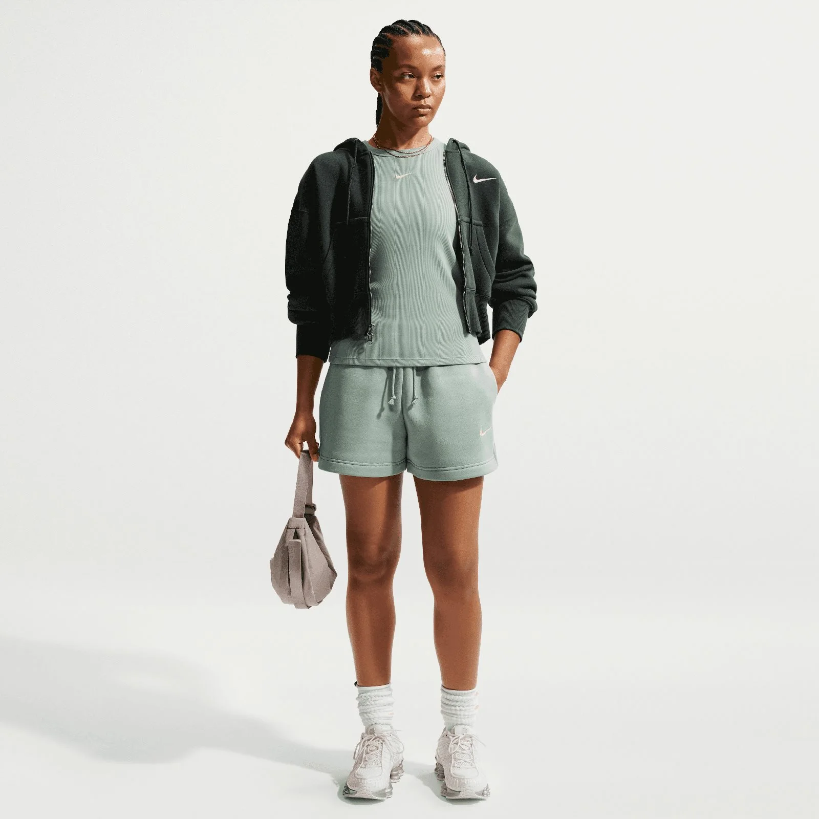 Nike Sportswear Phoenix Fleece Womens Mid-Rise 4" Shorts - Image 4