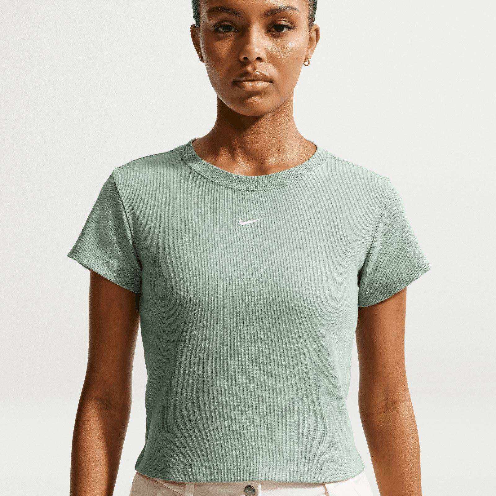 Nike Sportswear Womens Tight Ribbed Short-Sleeve T-Shirt - Image 3