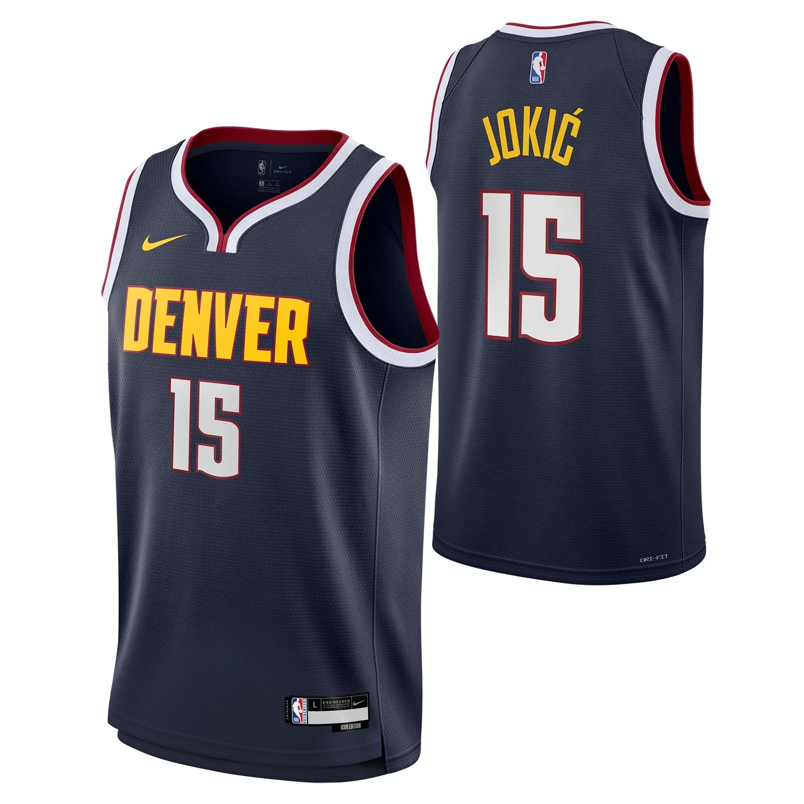 Nike Nuggets Jokic 15 Kids Icon Jersey - Image 3