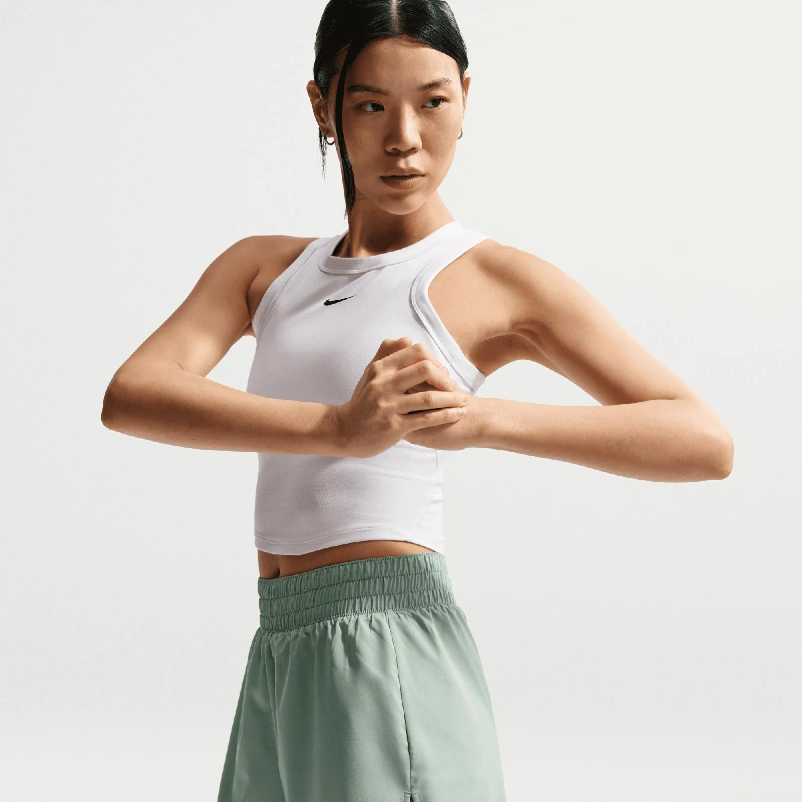 Nike One Womens Dri-FIT High-Waisted 3" 2-in-1 Shorts - Image 4