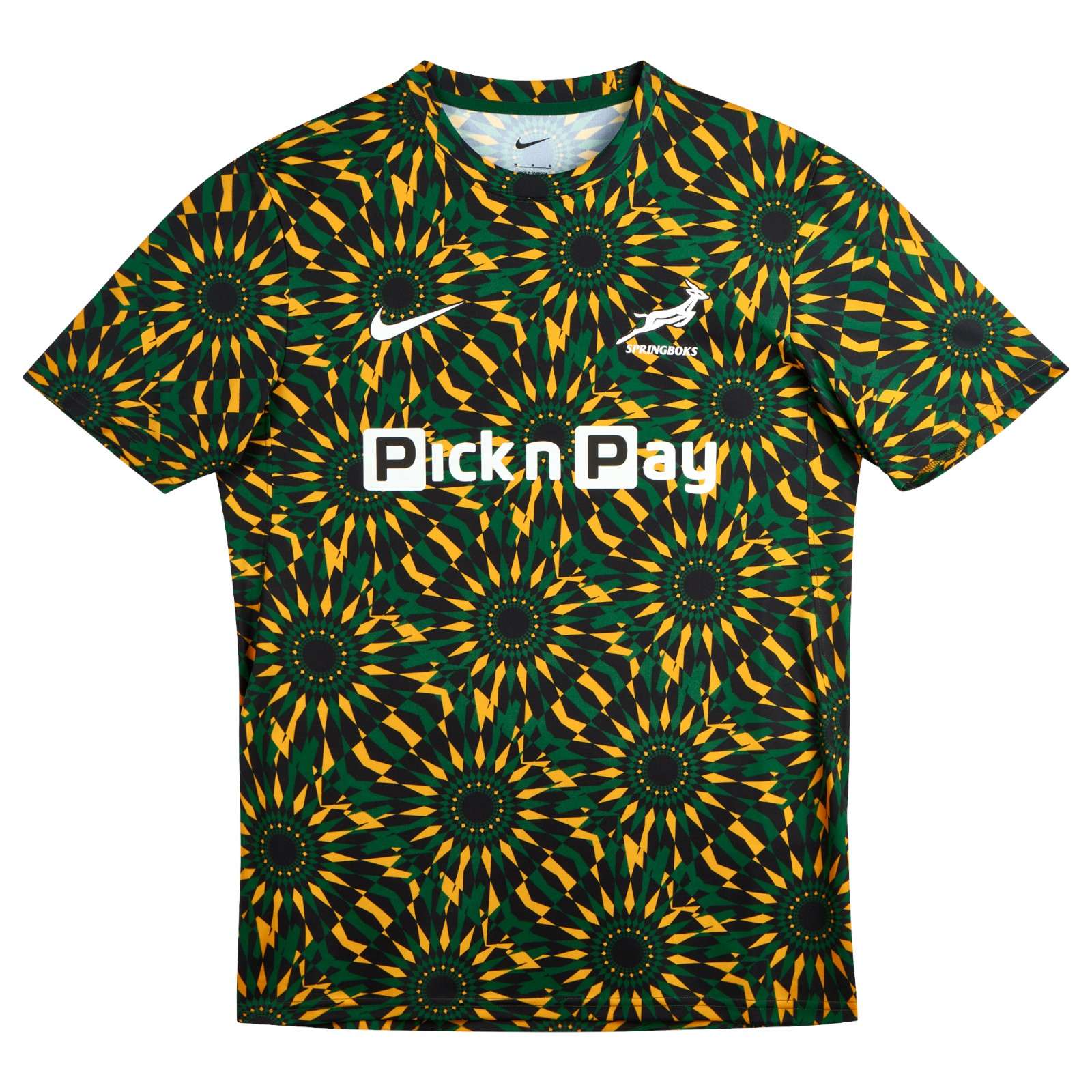 Nike Springboks Rugby Mens Pre-Match Short-Sleeve Top - Image 4