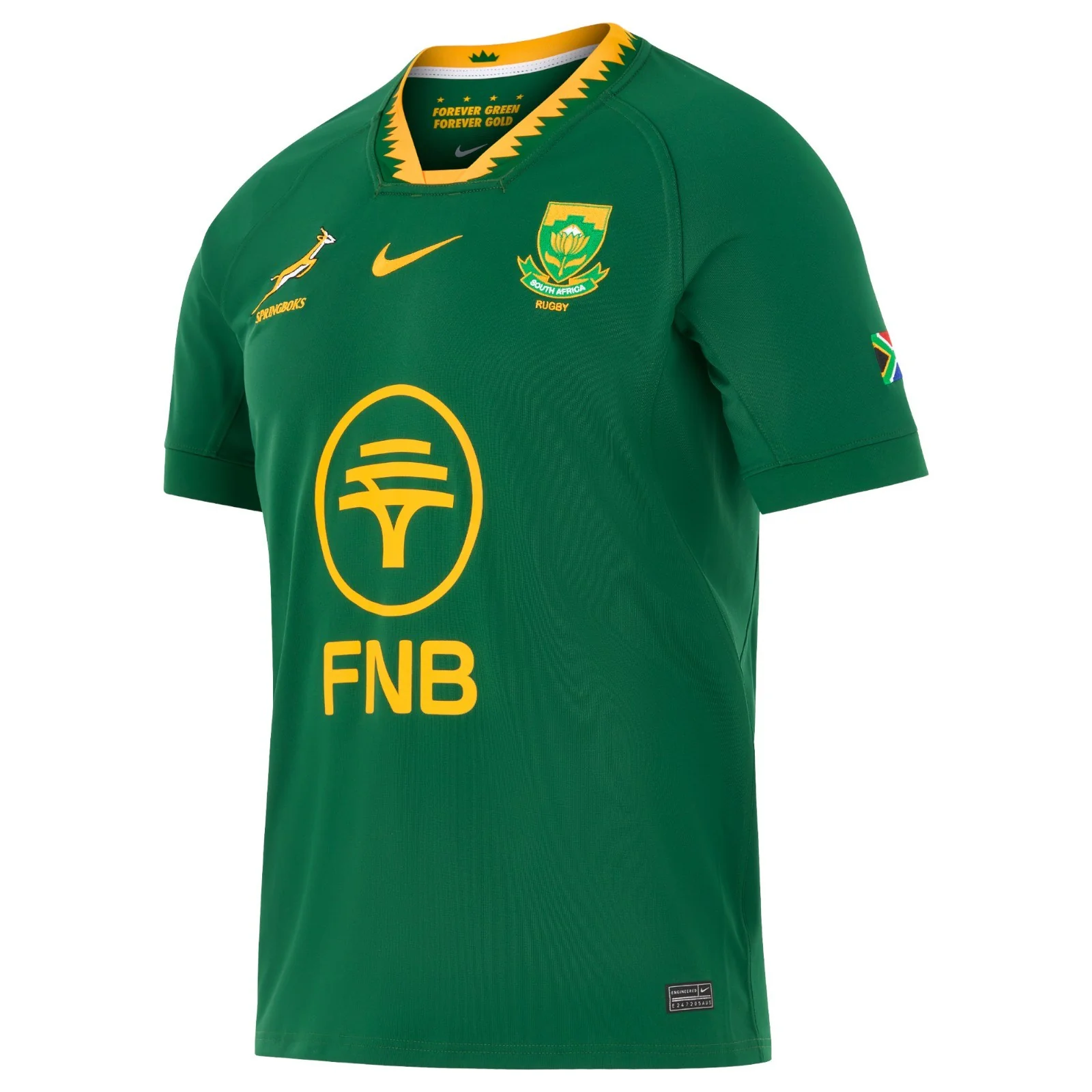 Nike Springboks Rugby Mens Stadium Short-Sleeve Home Jersey