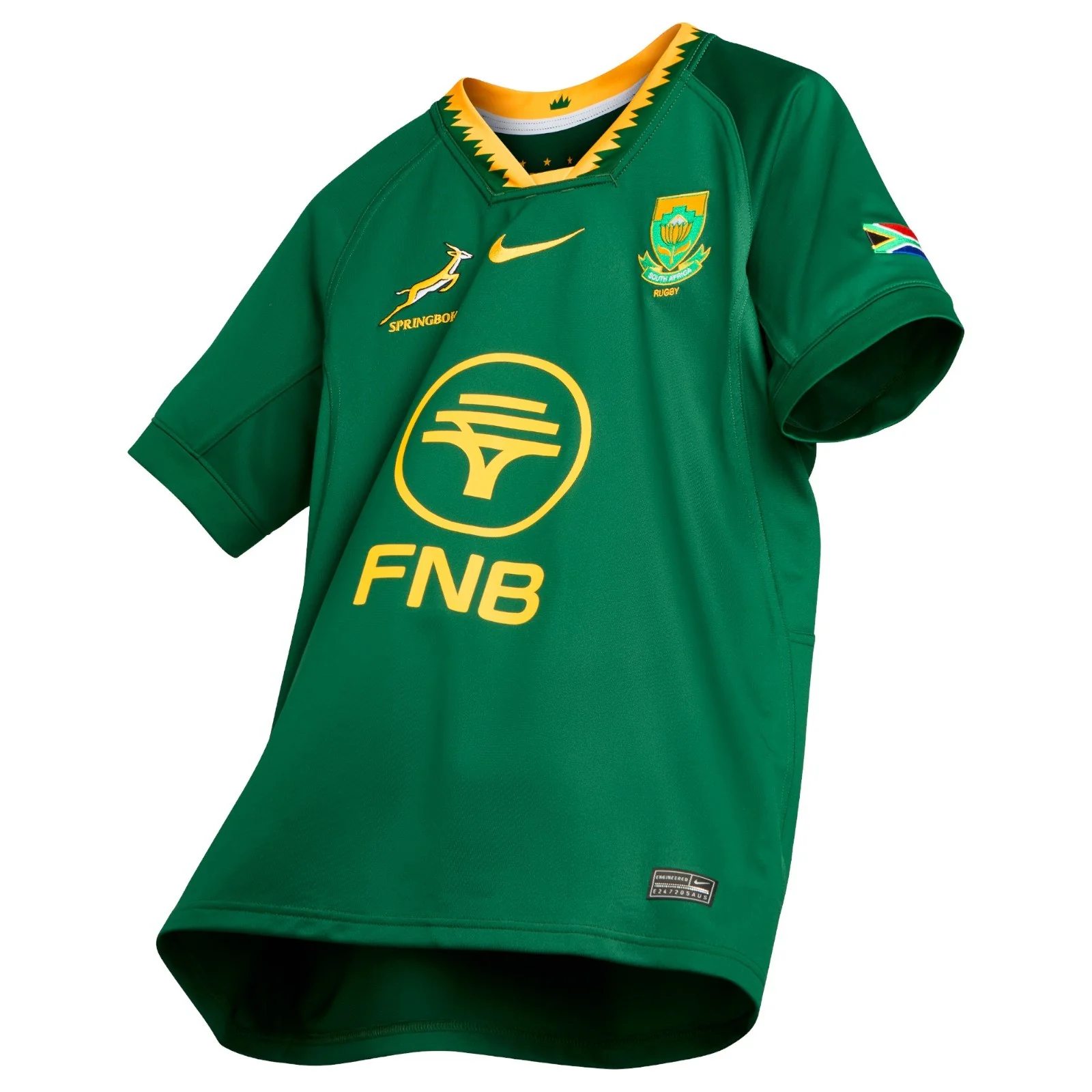 Nike Springboks Rugby Mens Stadium Short-Sleeve Home Jersey - Image 3