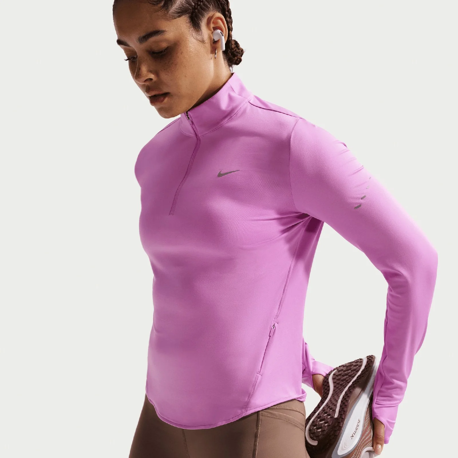 Nike Swift Womens Dri-FIT UV Half-Zip Running Top - Image 5