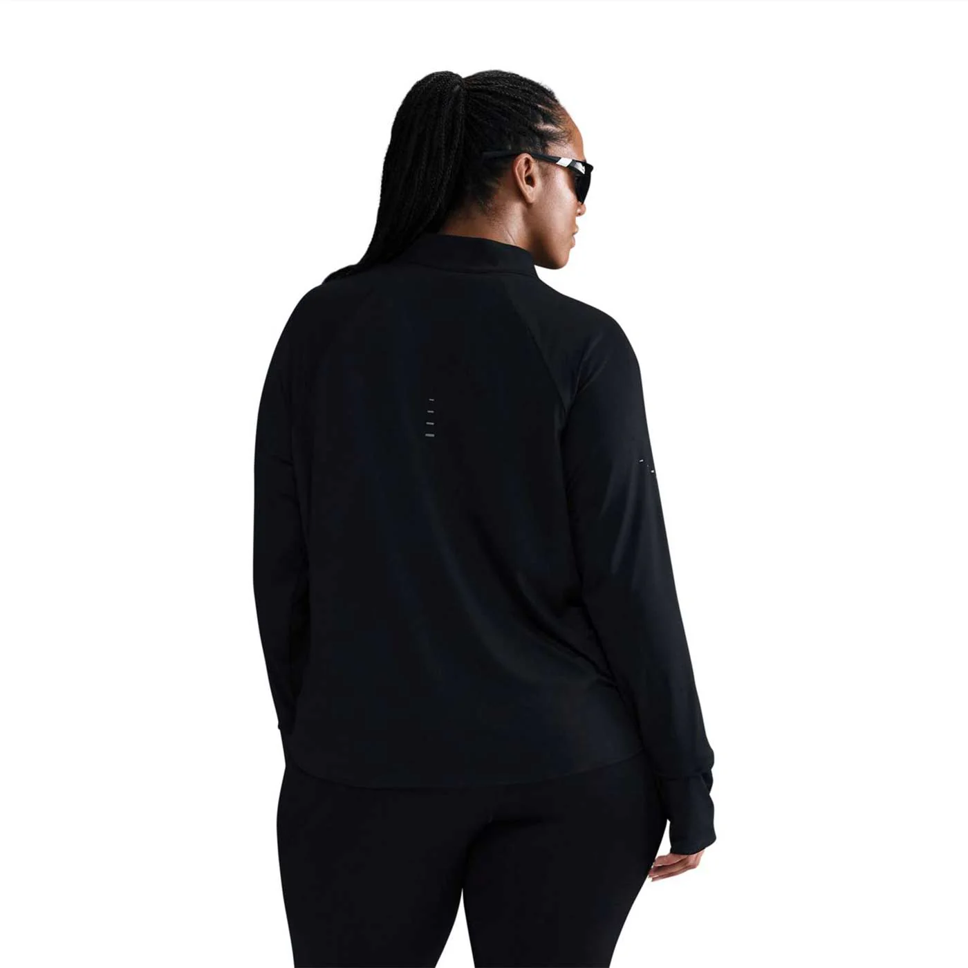 Nike Swift Womens Dri-FIT UV Half-Zip Running Top (Plus Size) - Image 2