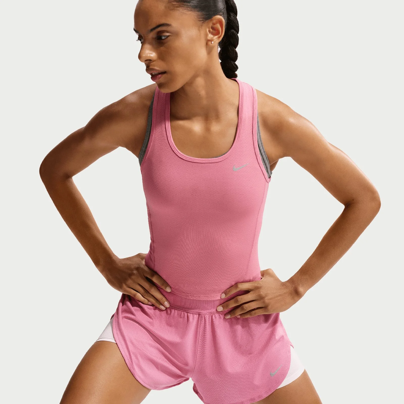 Nike Tempo Flow Womens Dri-FIT Mesh 2-in-1 Running Shorts - Image 4