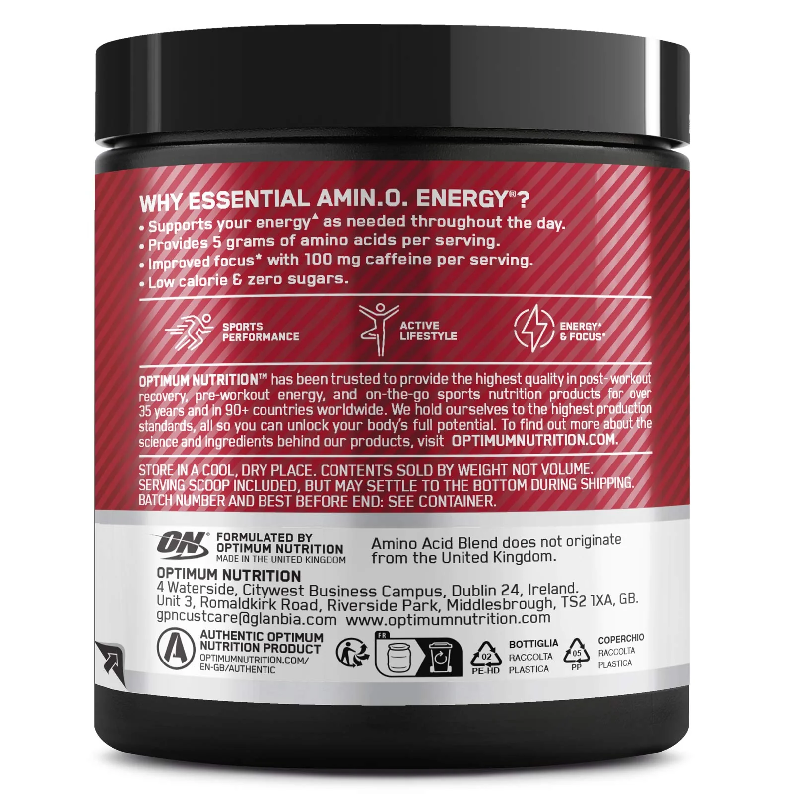 Optimum Nutrition Amino Energy 270g Tub - Image 3