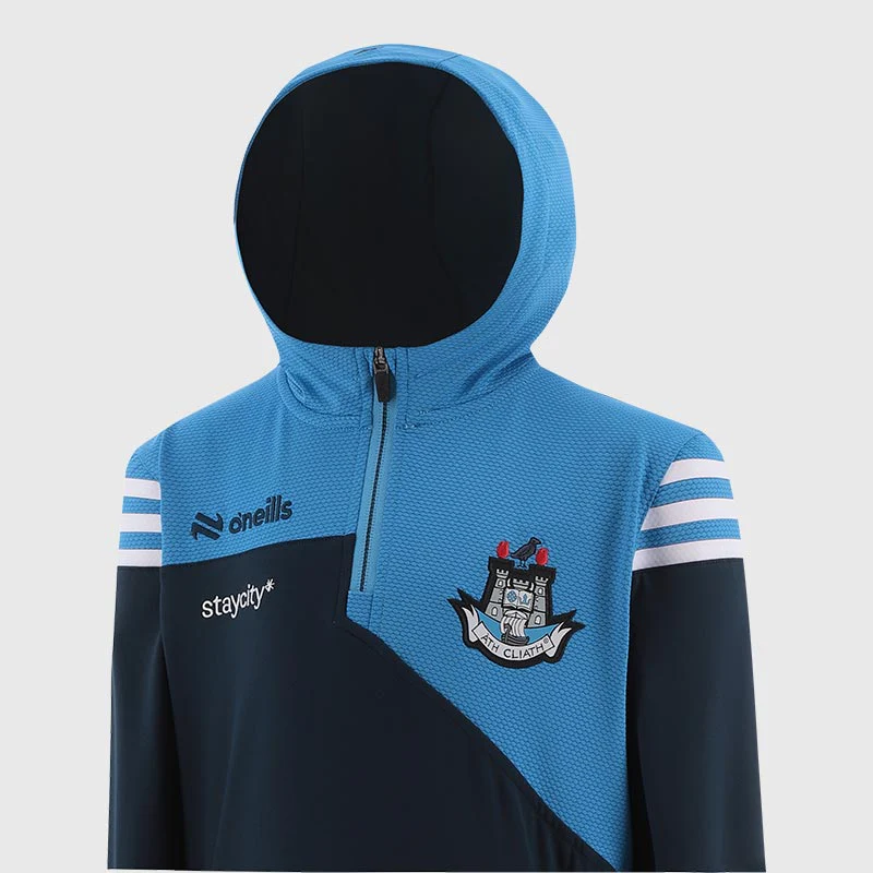 O'Neills Dublin GAA Joyce Kids Brushed Half Zip Hoodie - Image 3