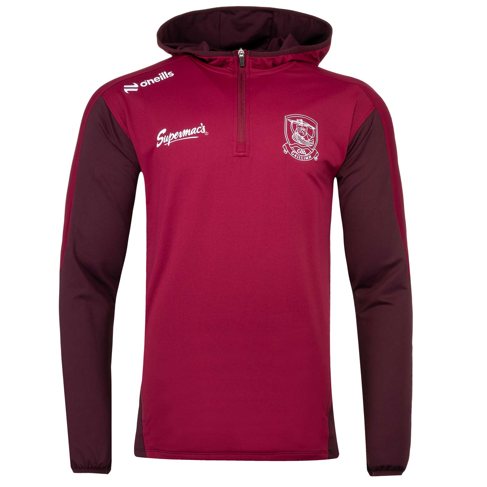 O'Neills Galway GAA Graham Kids Brushed Half Zip Hoodie