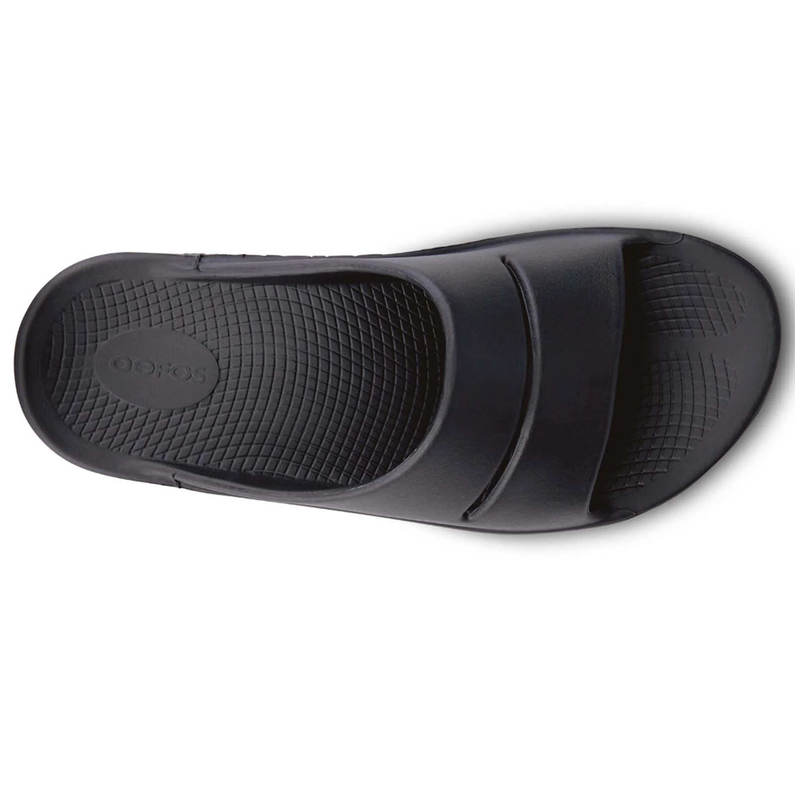 OOFOS OOahh Womens Black Slide Sandals - Image 3