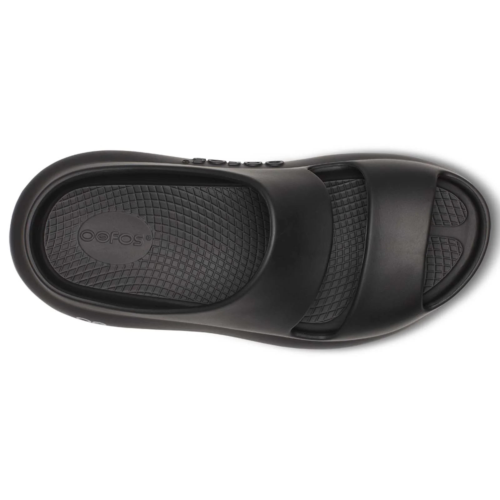 OOFOS OOyea Womens Black Slide Sandals - Image 3