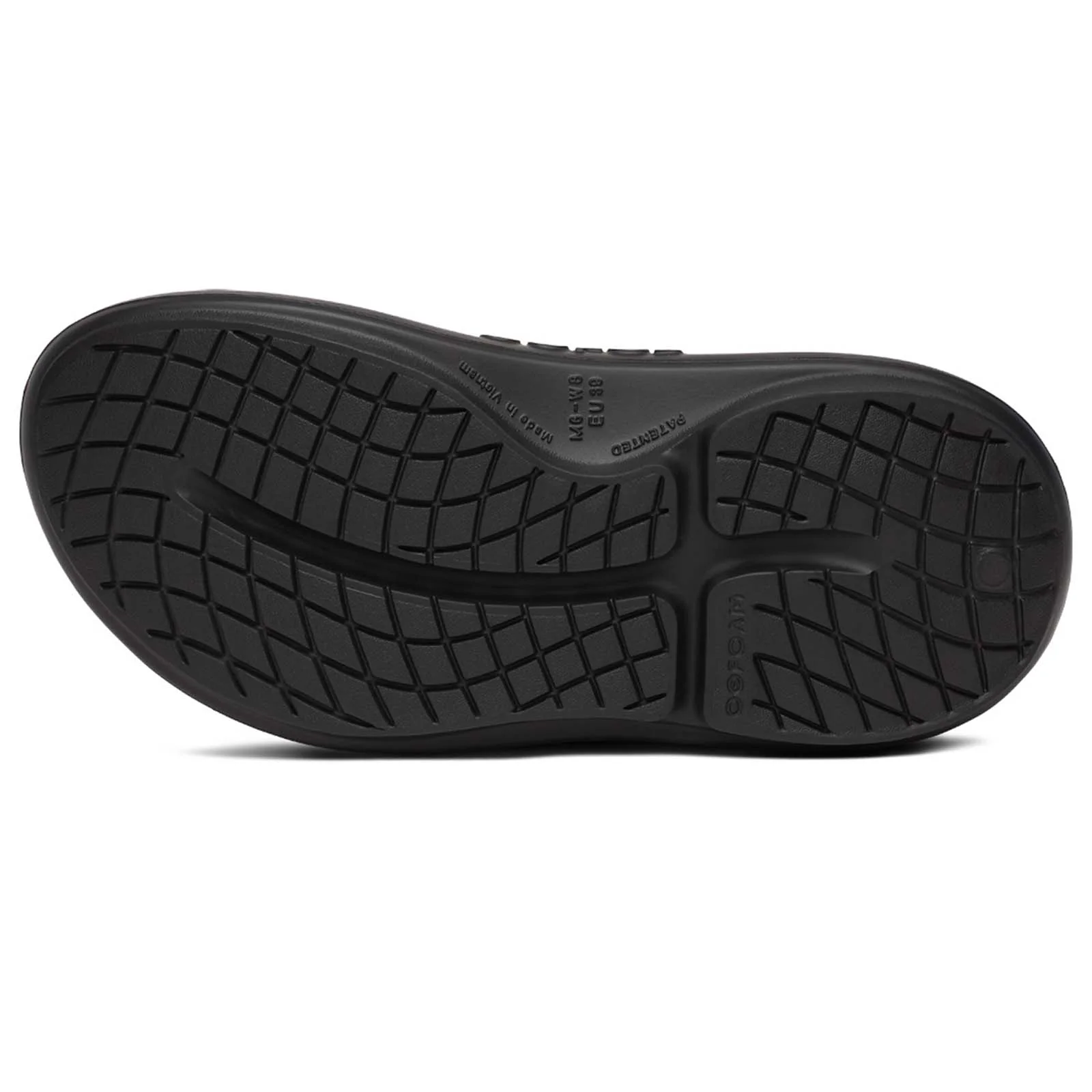 OOFOS OOyea Womens Black Slide Sandals - Image 4